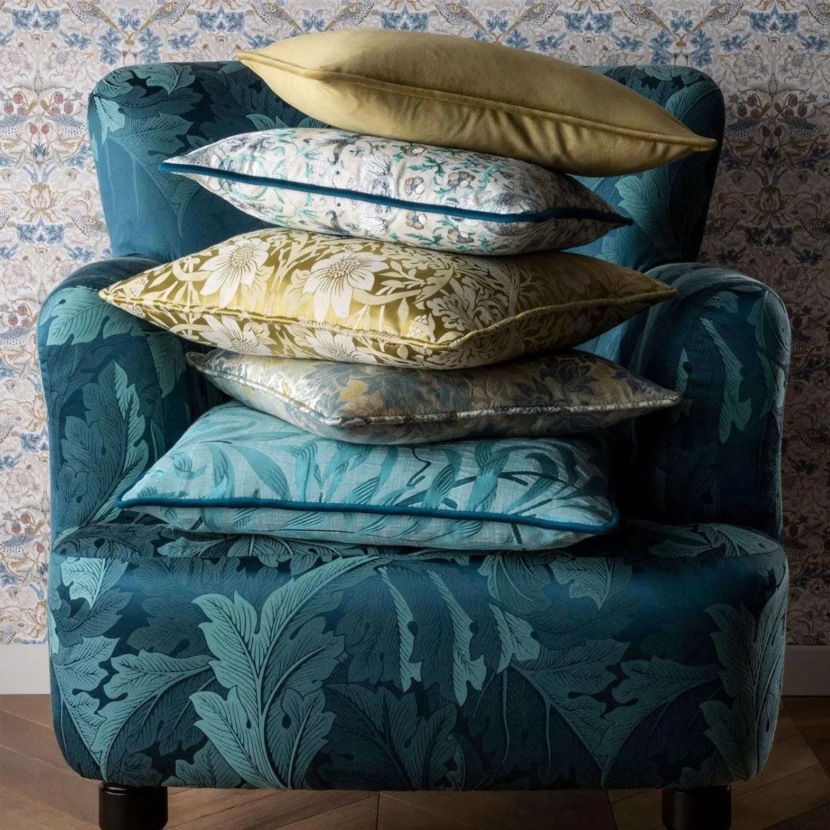 Acanthus Jacquard Fabric - Clarke & Clarke