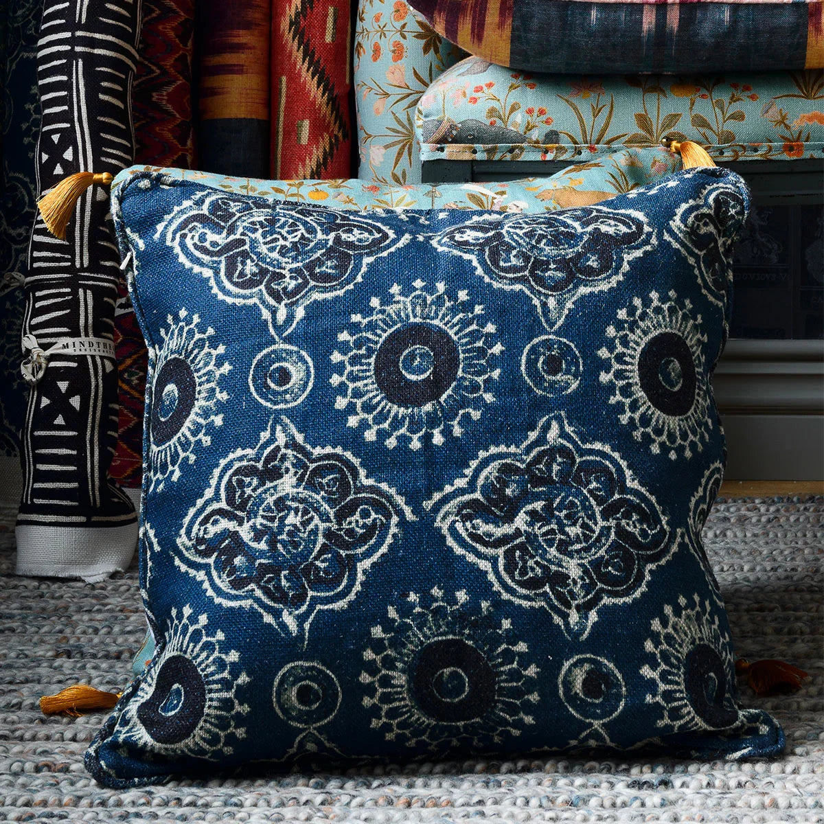 Ajrak Cushion - Mind The Gap