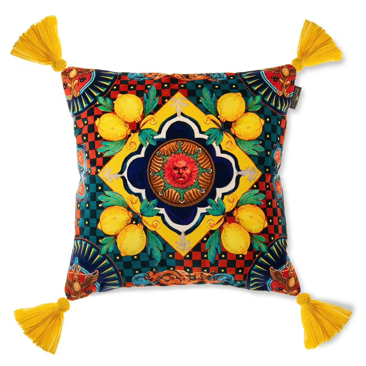 Amalfi Blue Velvet Cushion - Mind The Gap