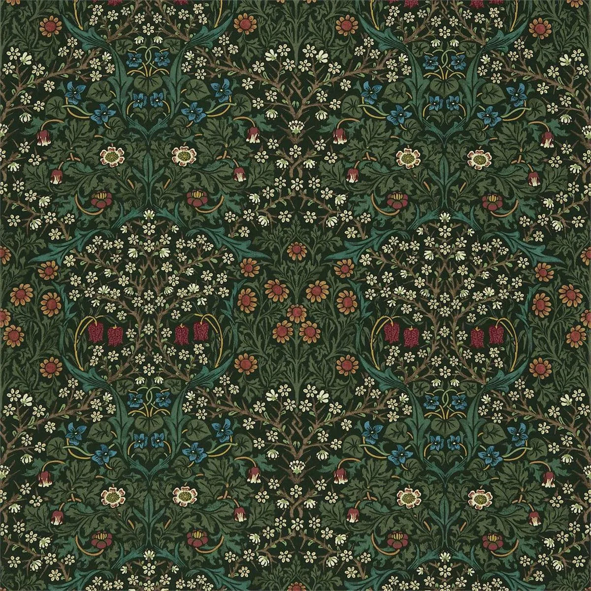 Blackthorn Green Fabric - Morris & Co