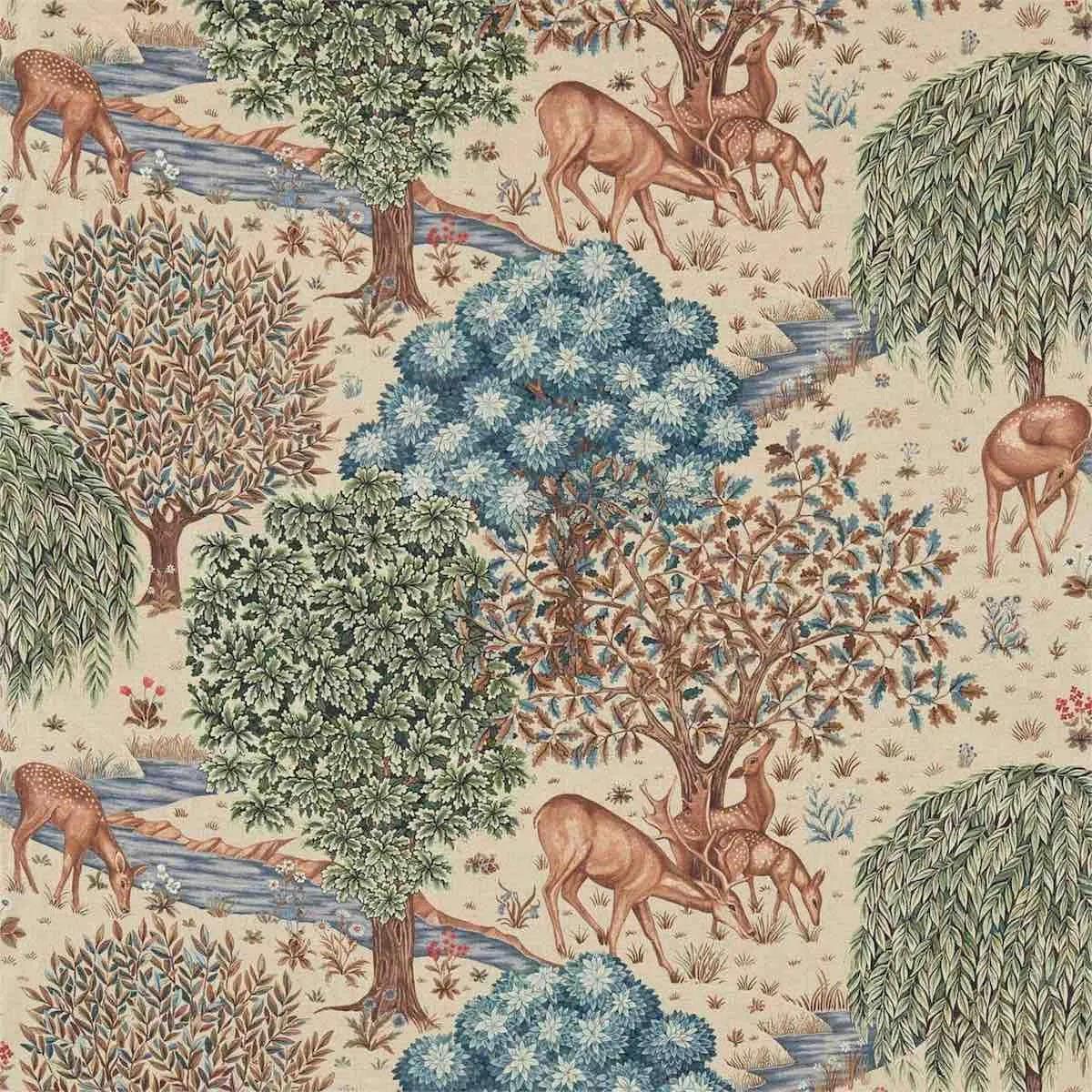 The Brook Tapestry Linen Fabric - Morris & Co
