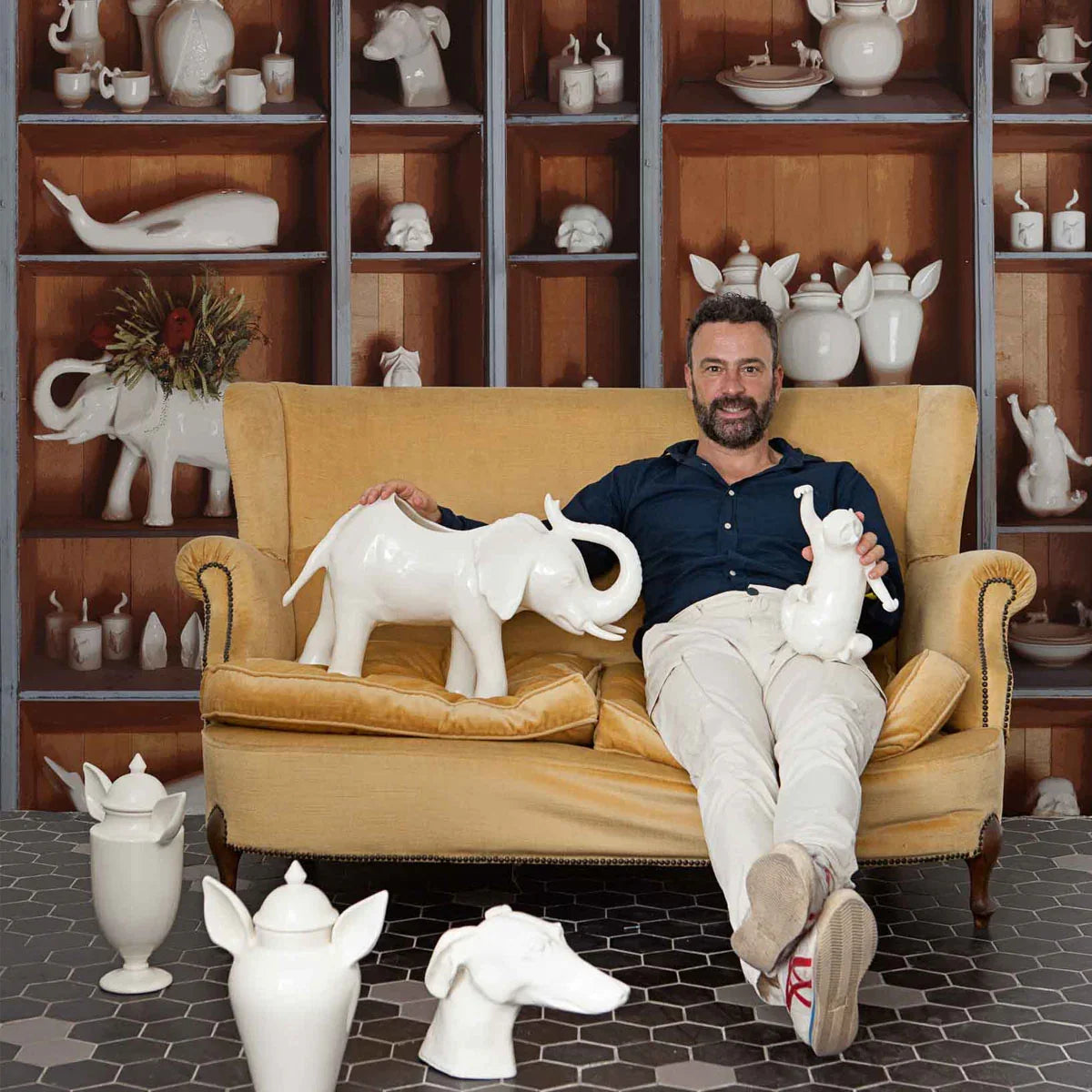 Ceramic Fauna Mural Wallpaper - Coordonne