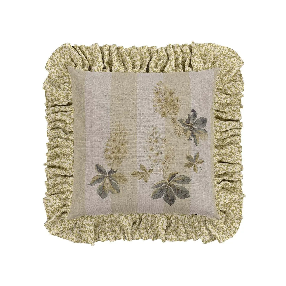 Sanderson Chestnut Tree Grey Blue & Sage Cushion