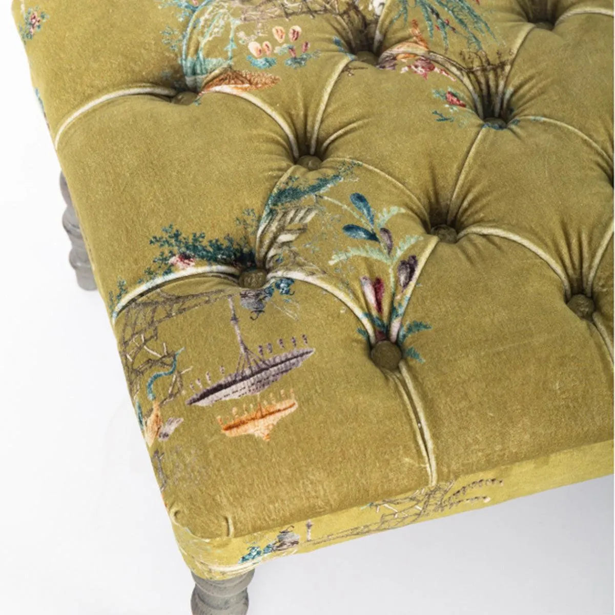 Chinoiserie Velvet Fabric - Mind The Gap