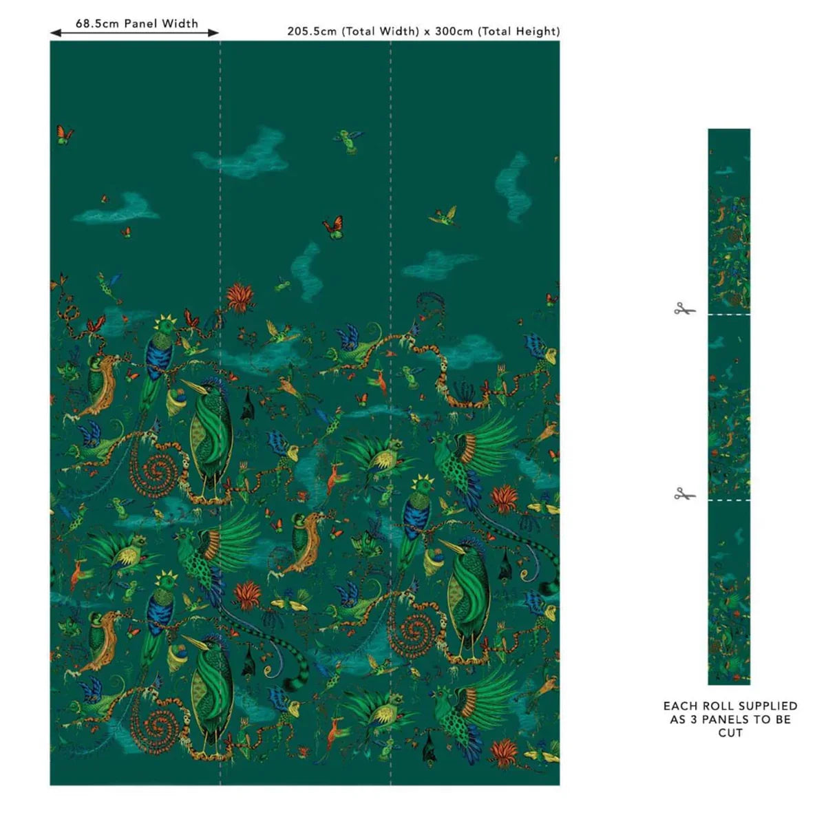 Cloud Forest Wallpaper - Clarke & Clarke X Emma Shipley