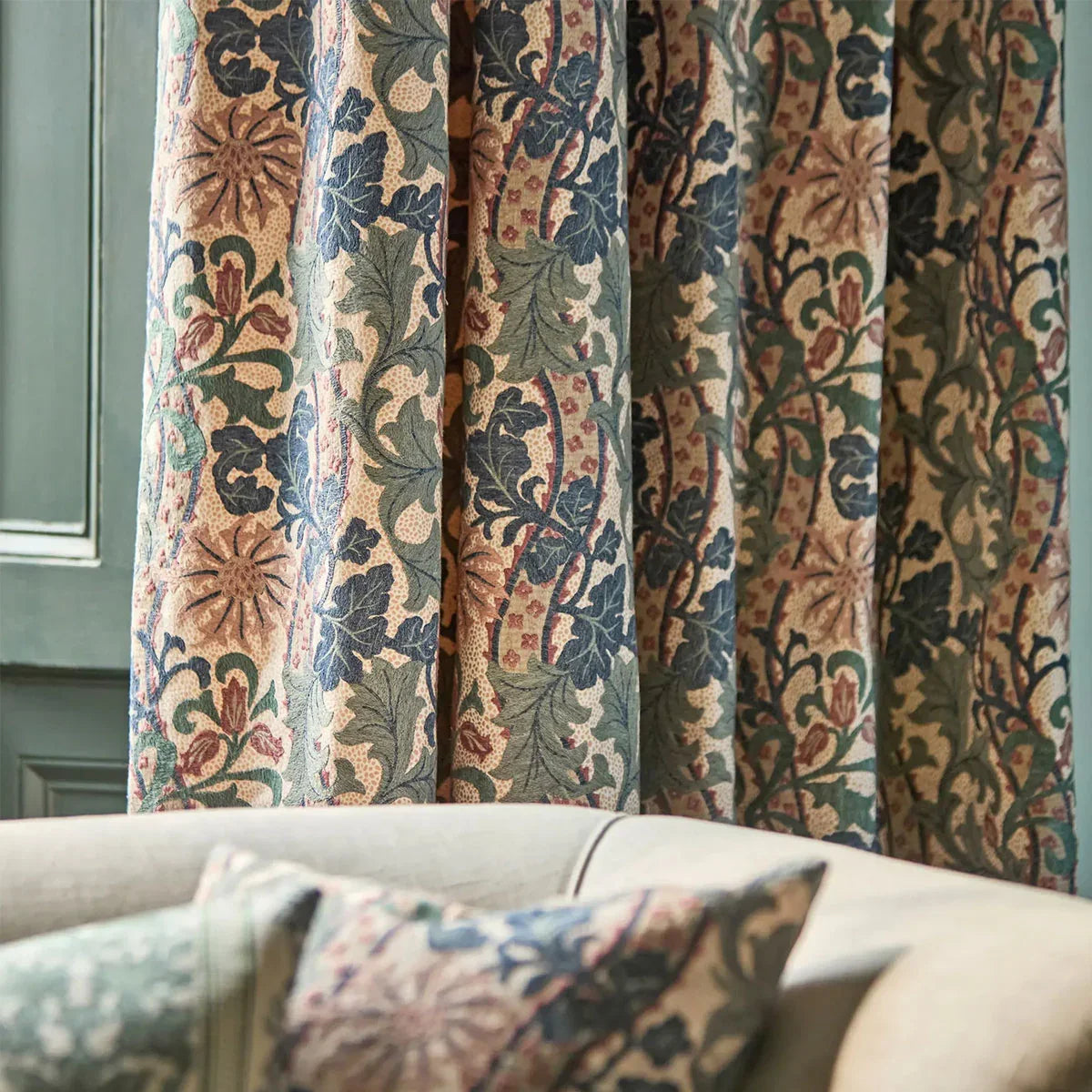 Cornflower Embroidery Fabric - Morris & Co
