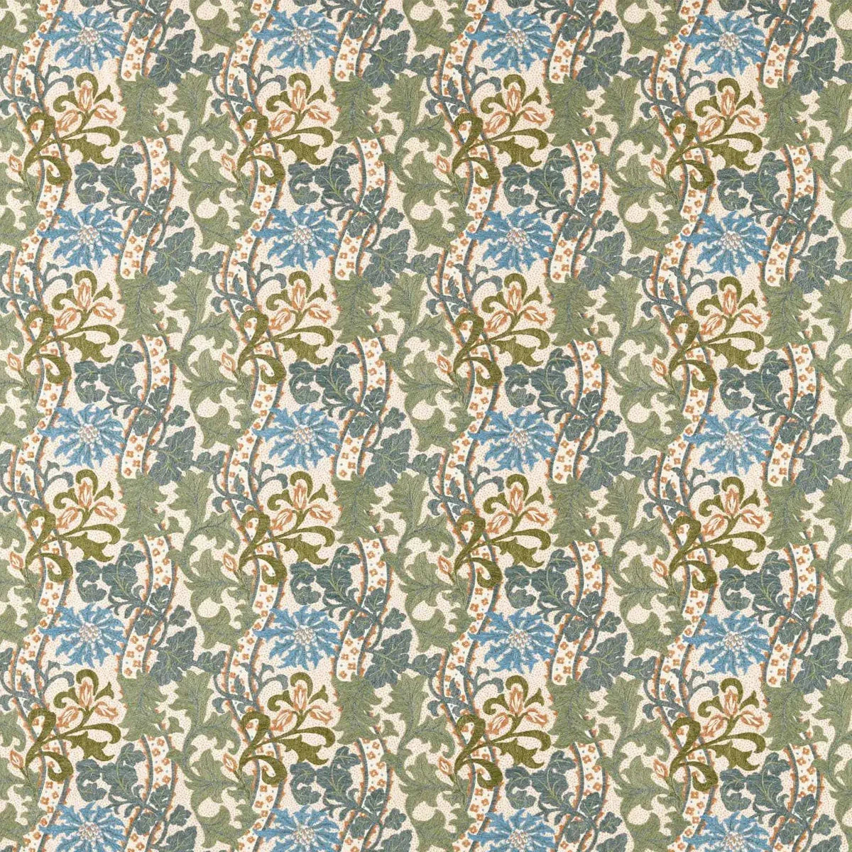 Cornflower Embroidery Fabric - Morris & Co