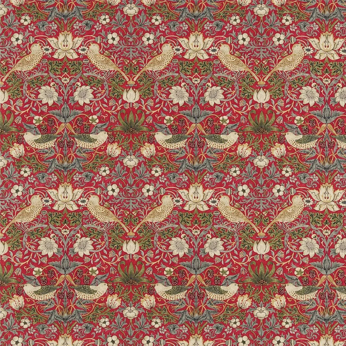 Strawberry Thief Fabric - Morris & Co