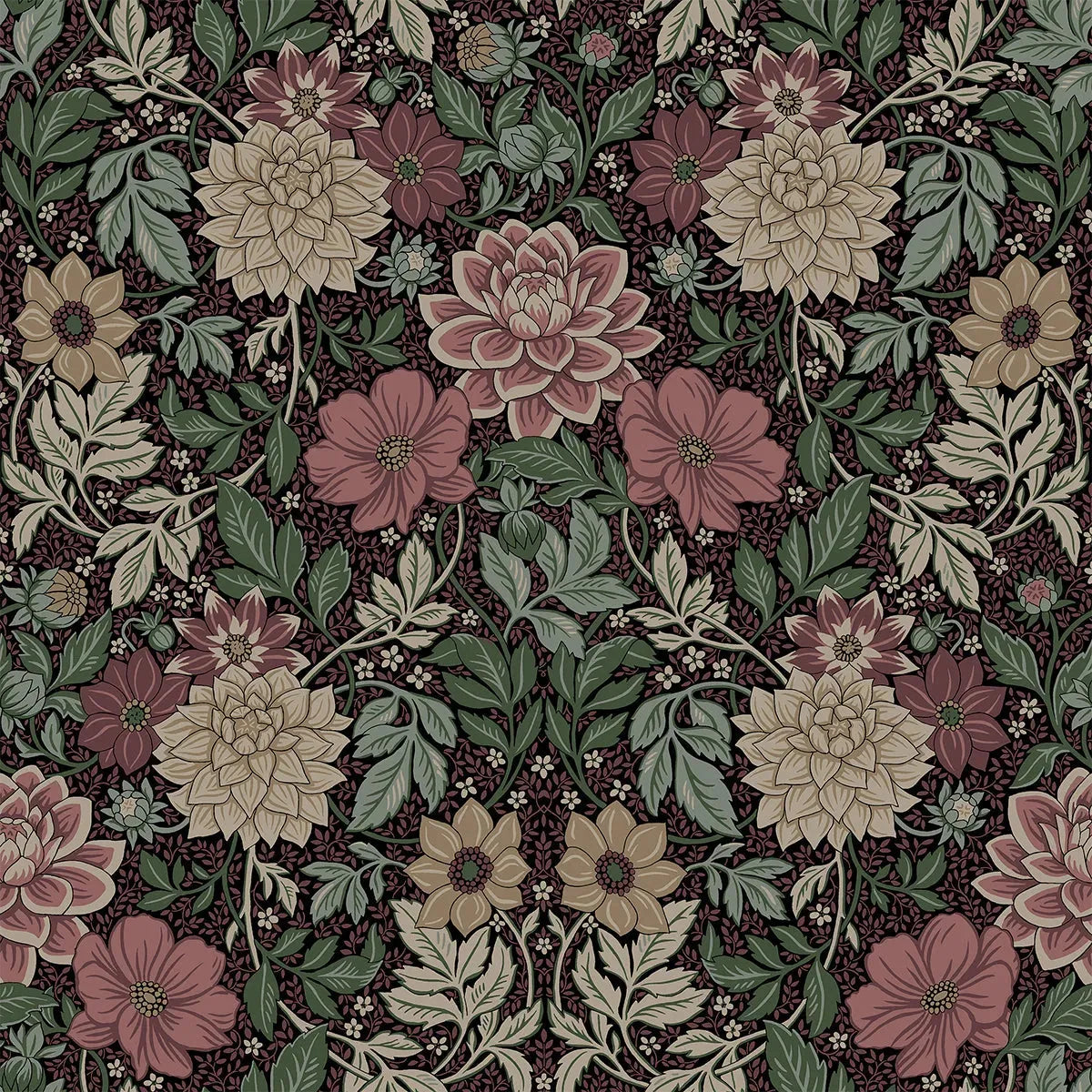 Dahlia Garden Wallpaper - Borastapeter