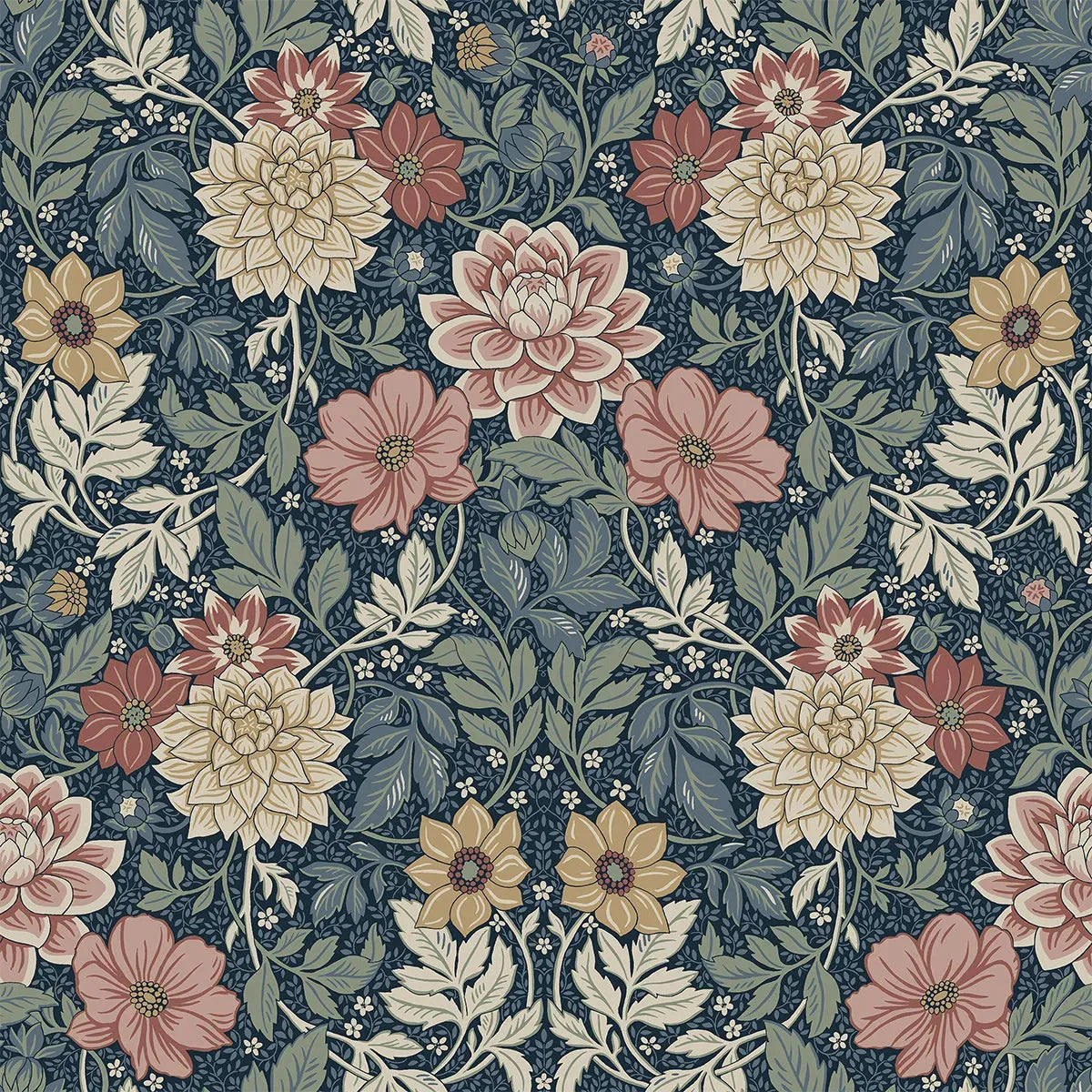 Dahlia Garden Wallpaper - Borastapeter