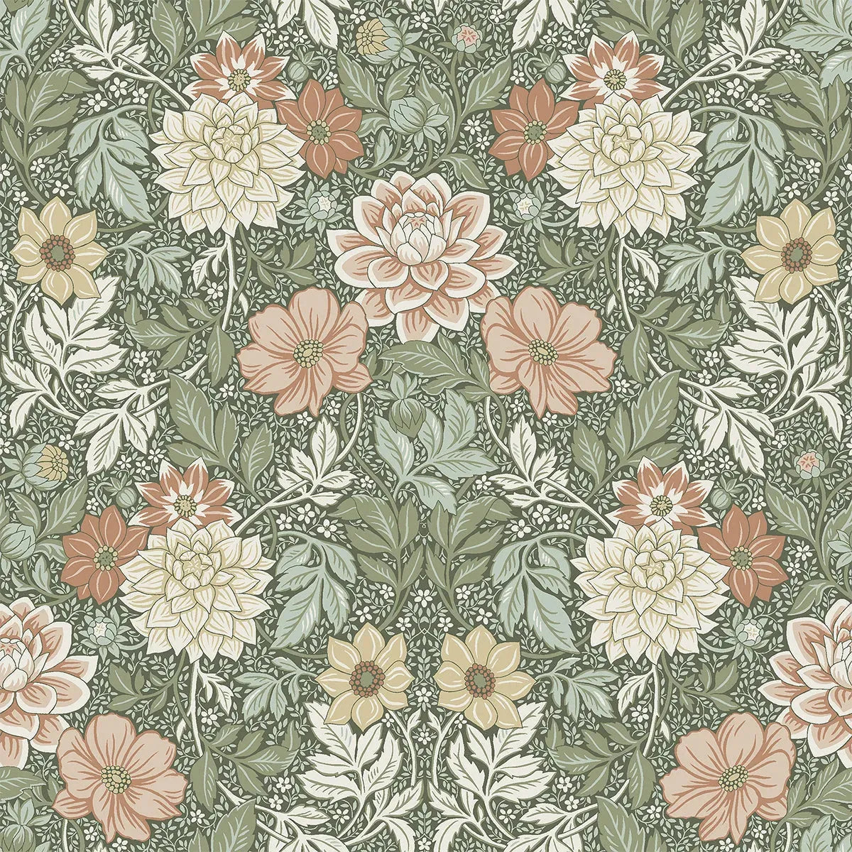 Dahlia Garden Wallpaper - Borastapeter