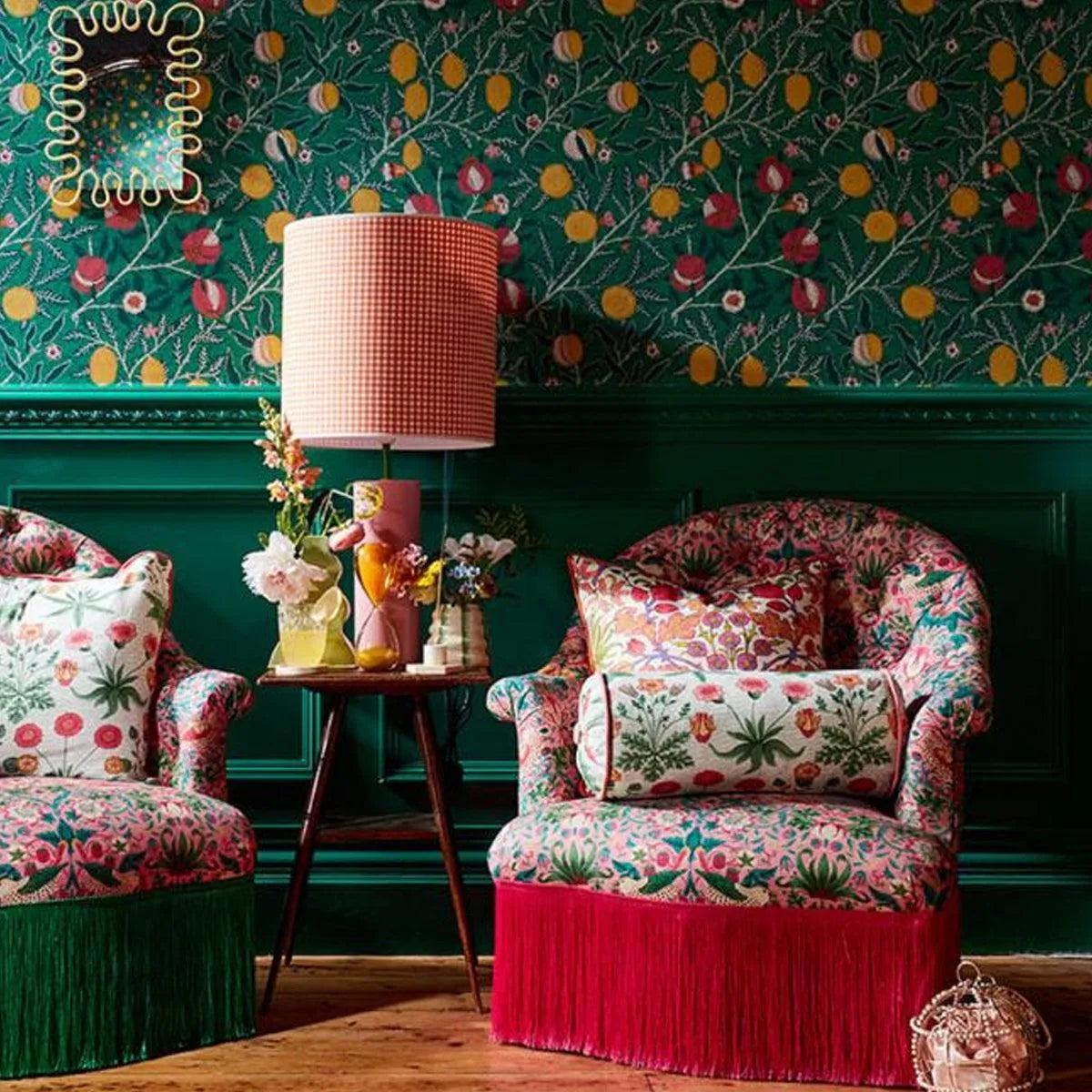Daisy Strawberry Fields Fabric - Morris & Co