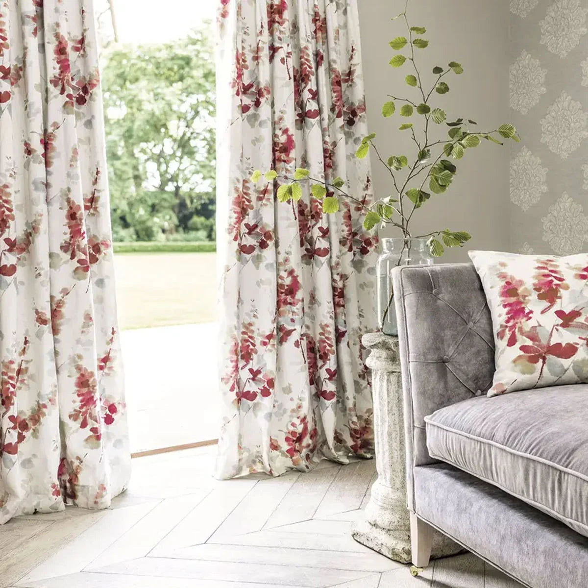 Delphiniums Fabric - Sanderson