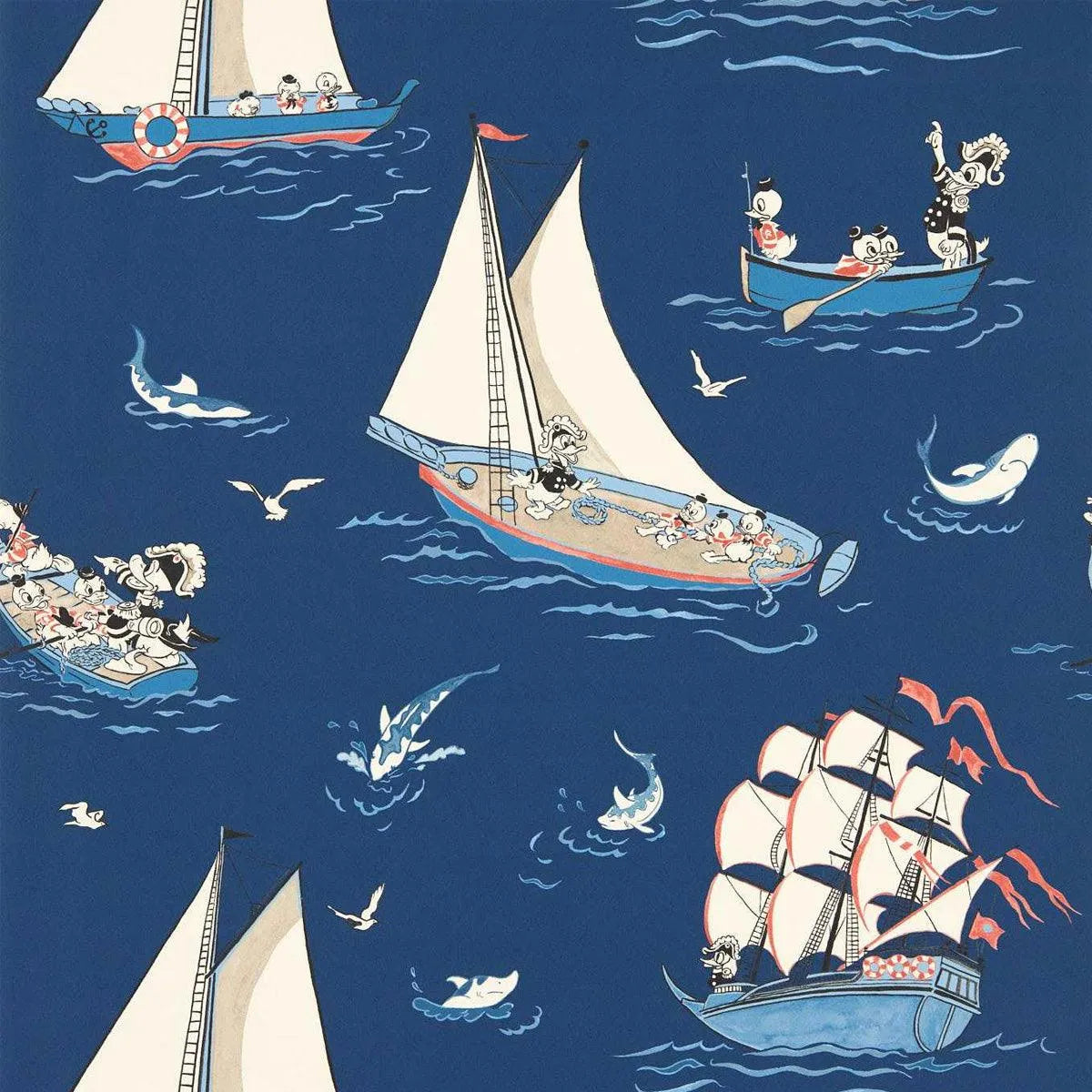 Donald Nautical Wallpaper - Sanderson X Disney