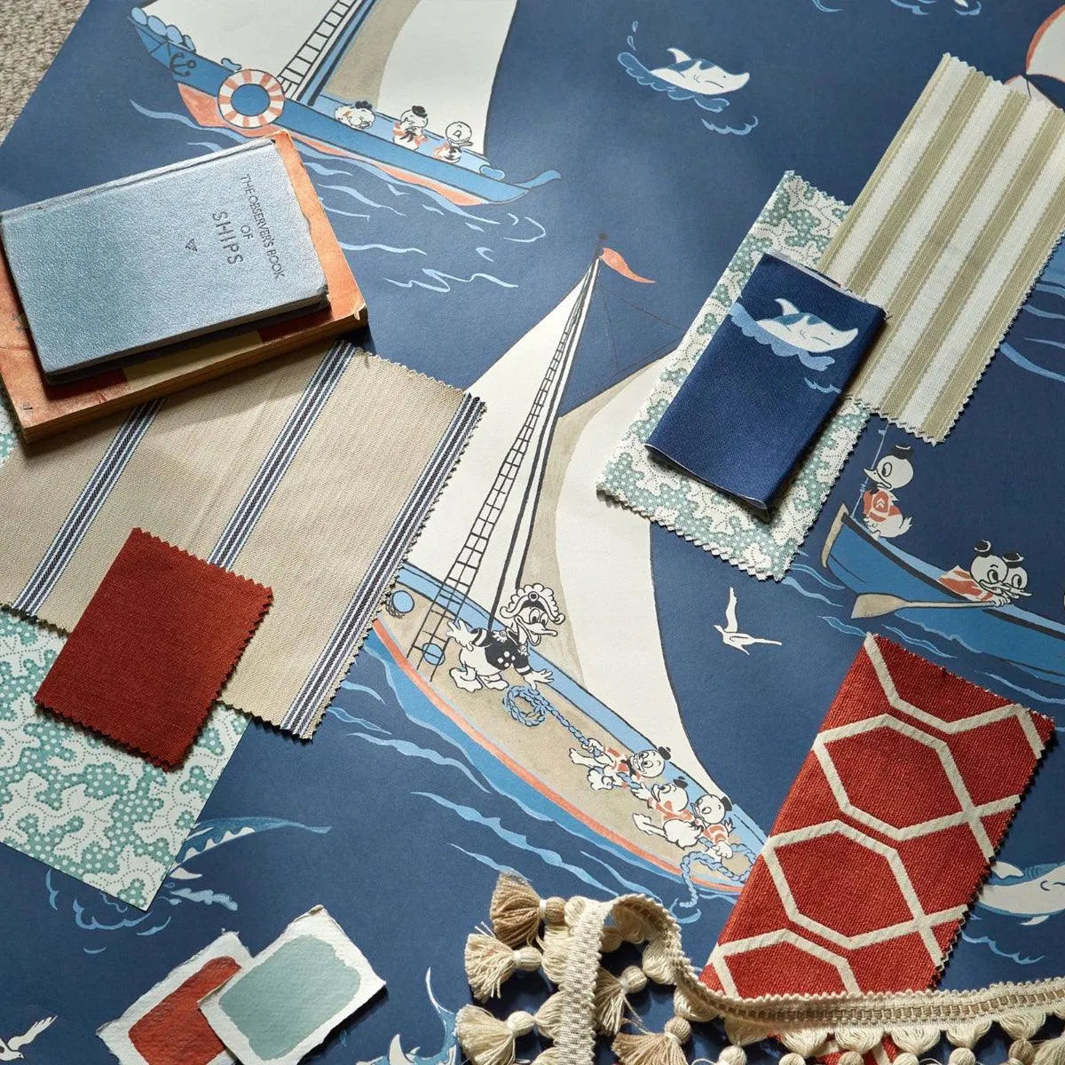 Donald Nautical Wallpaper - Sanderson X Disney