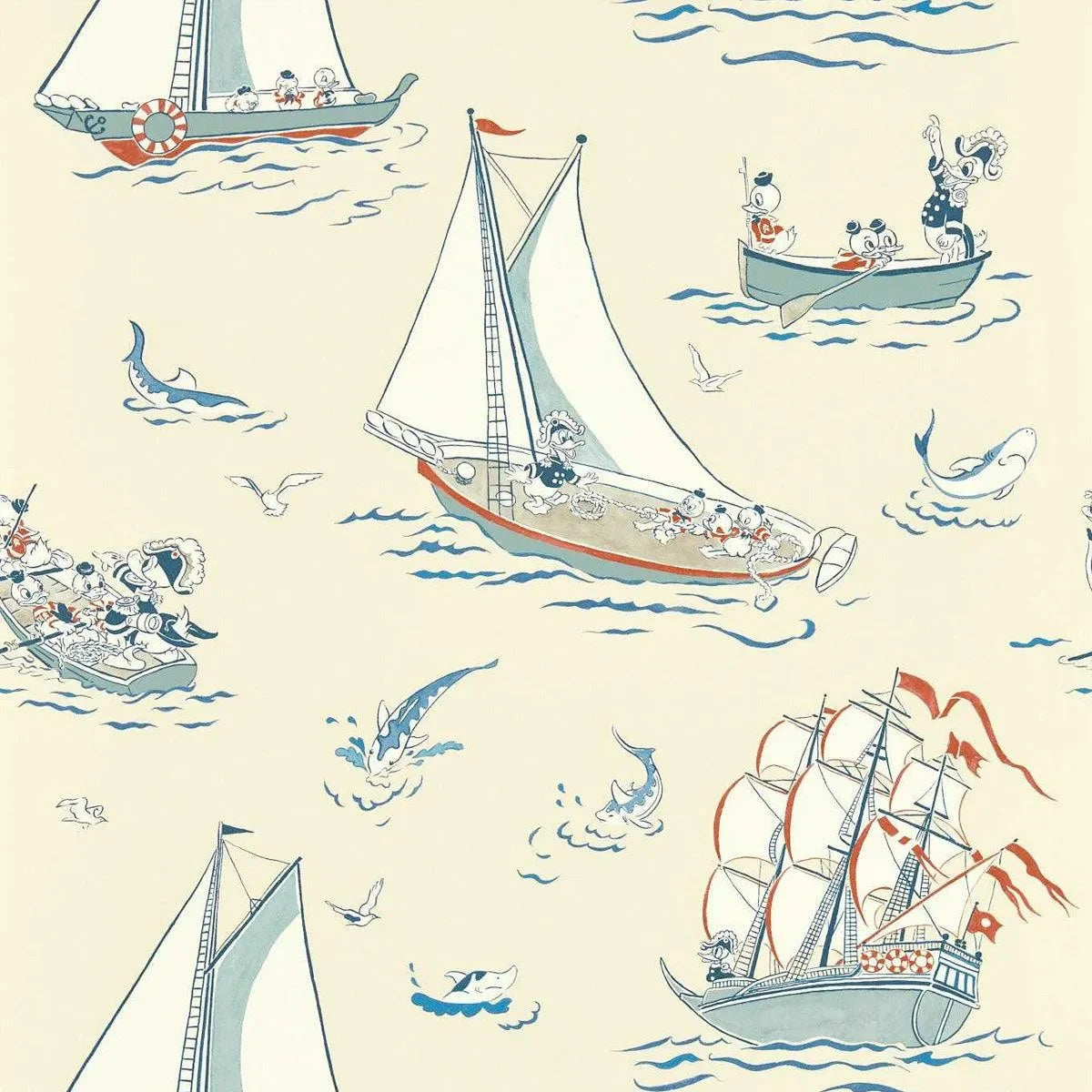 Donald Nautical Wallpaper - Sanderson X Disney