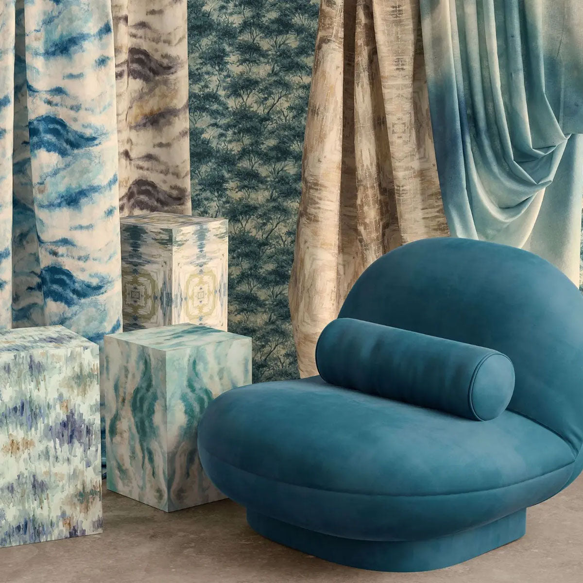 Earthscape Print Fabric - Clarke & Clarke