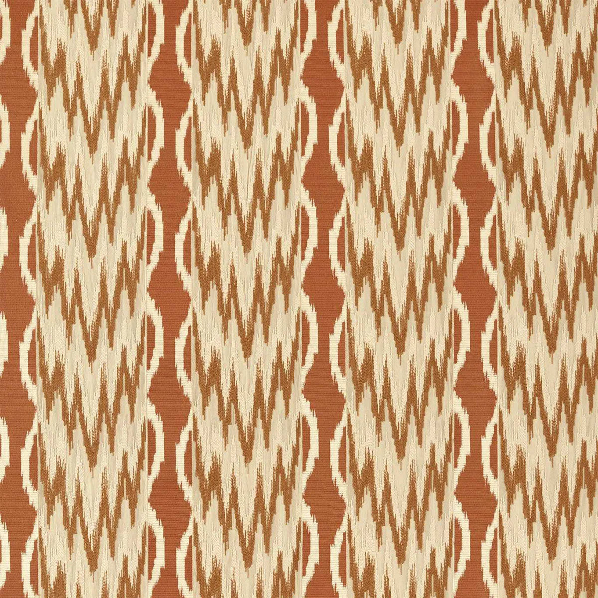 Embroidered Ikat Stripe Fabric - Zoffany