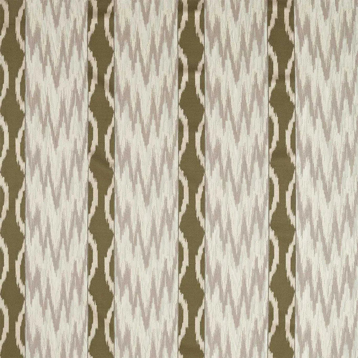 Embroidered Ikat Stripe Fabric - Zoffany