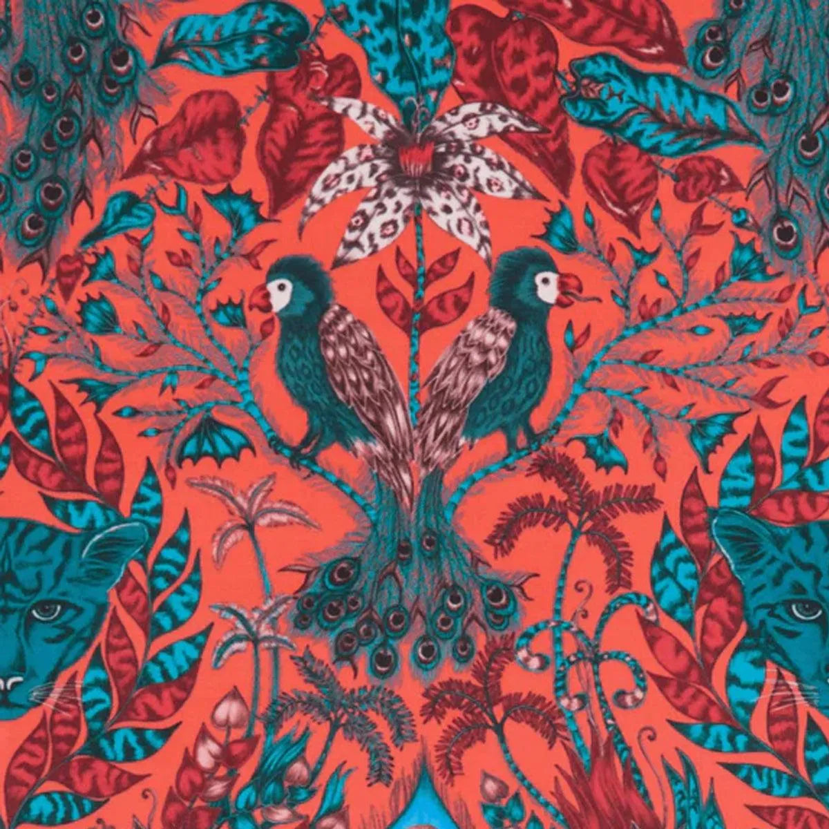 Amazon Velvet Red Fabric - Clarke & Clarke X Emma Shipley
