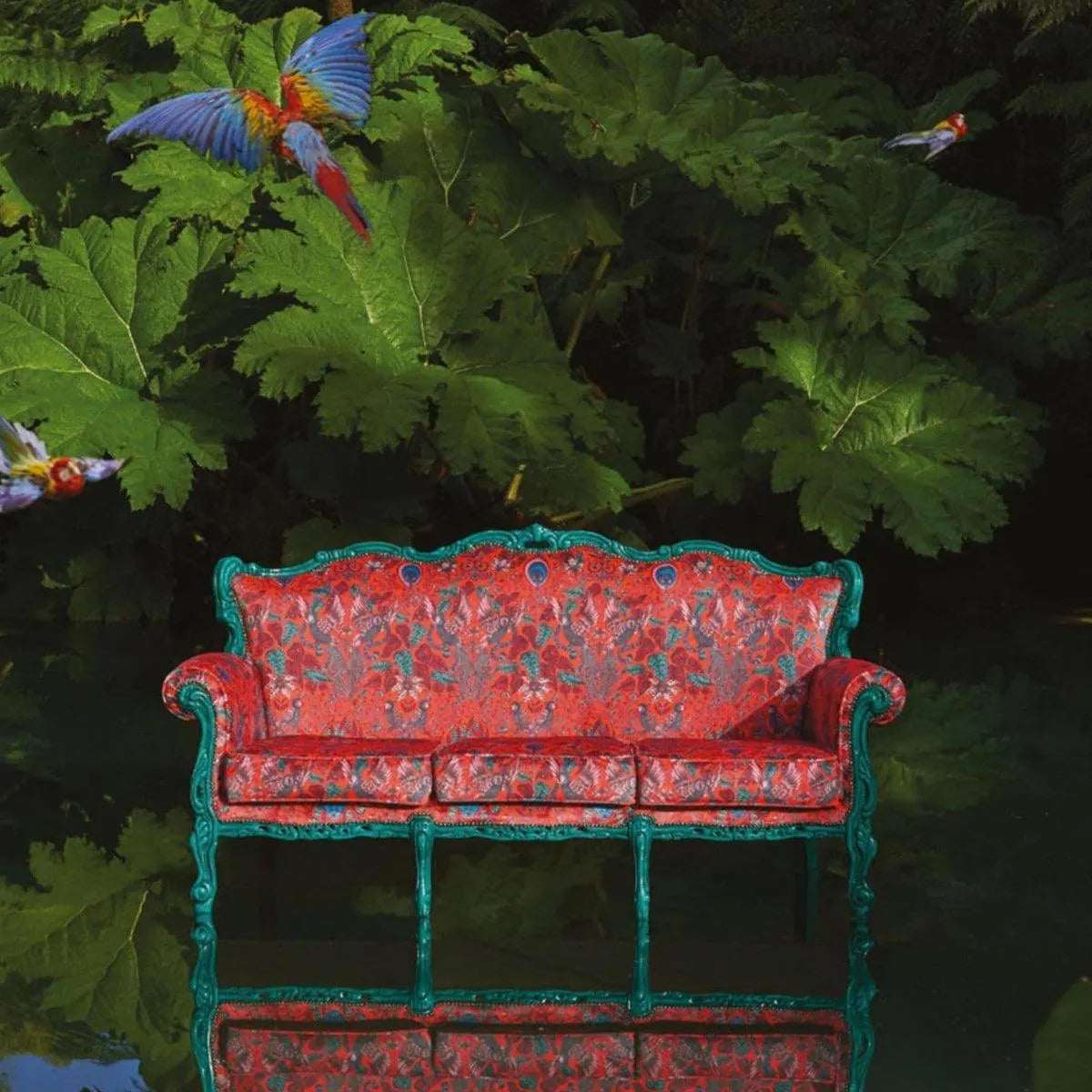 Amazon Velvet Red Fabric - Clarke & Clarke X Emma Shipley