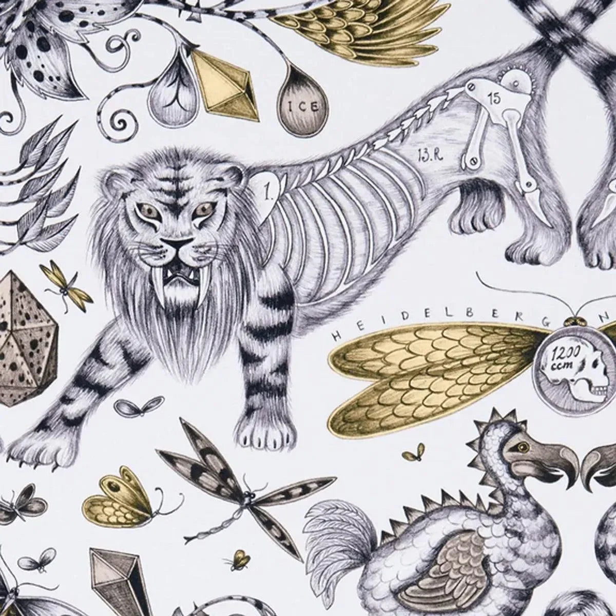 Extinct Fabric - Clarke & Clarke X Emma Shipley