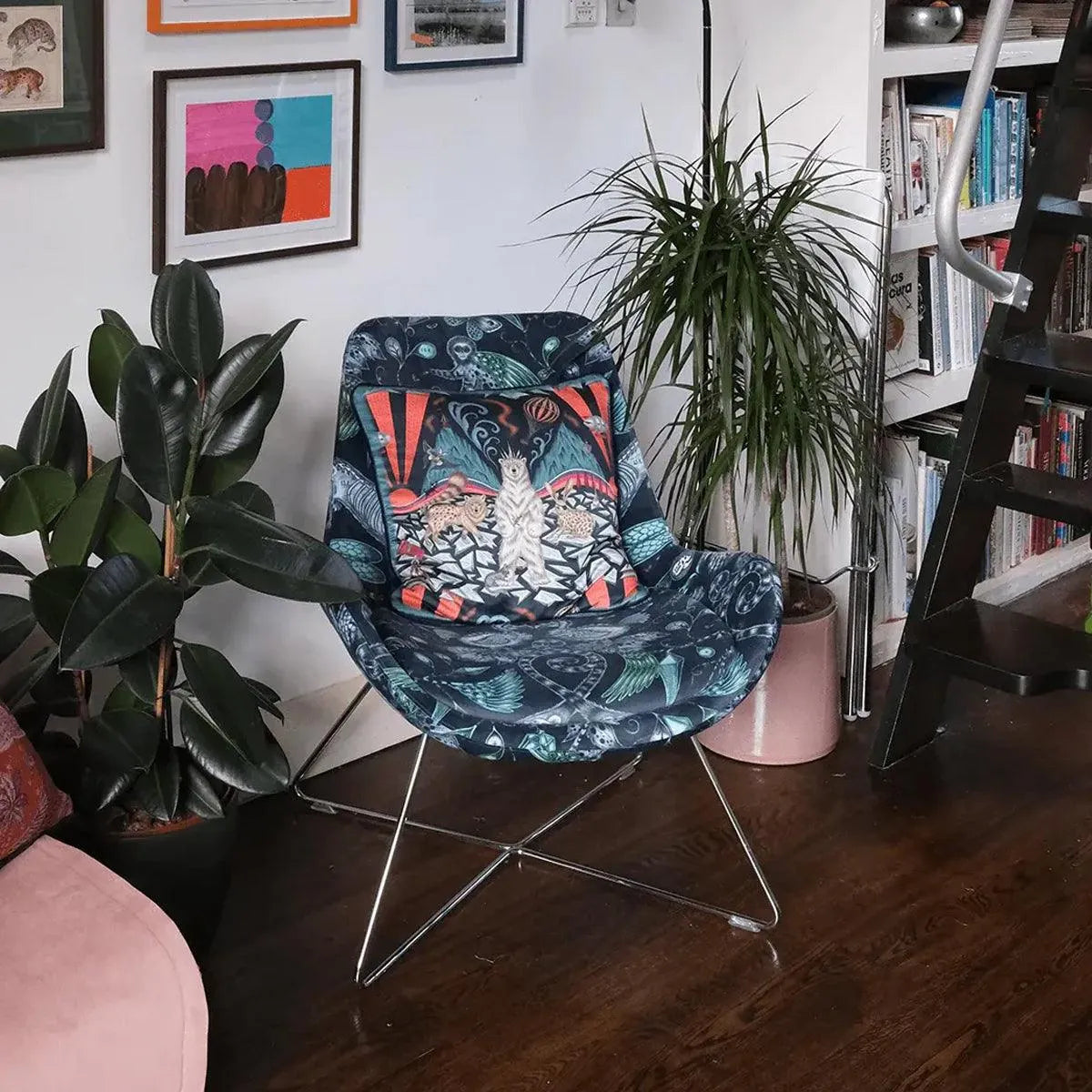Extinct Velvet Navy Fabric - Clarke & Clarke X Emma Shipley