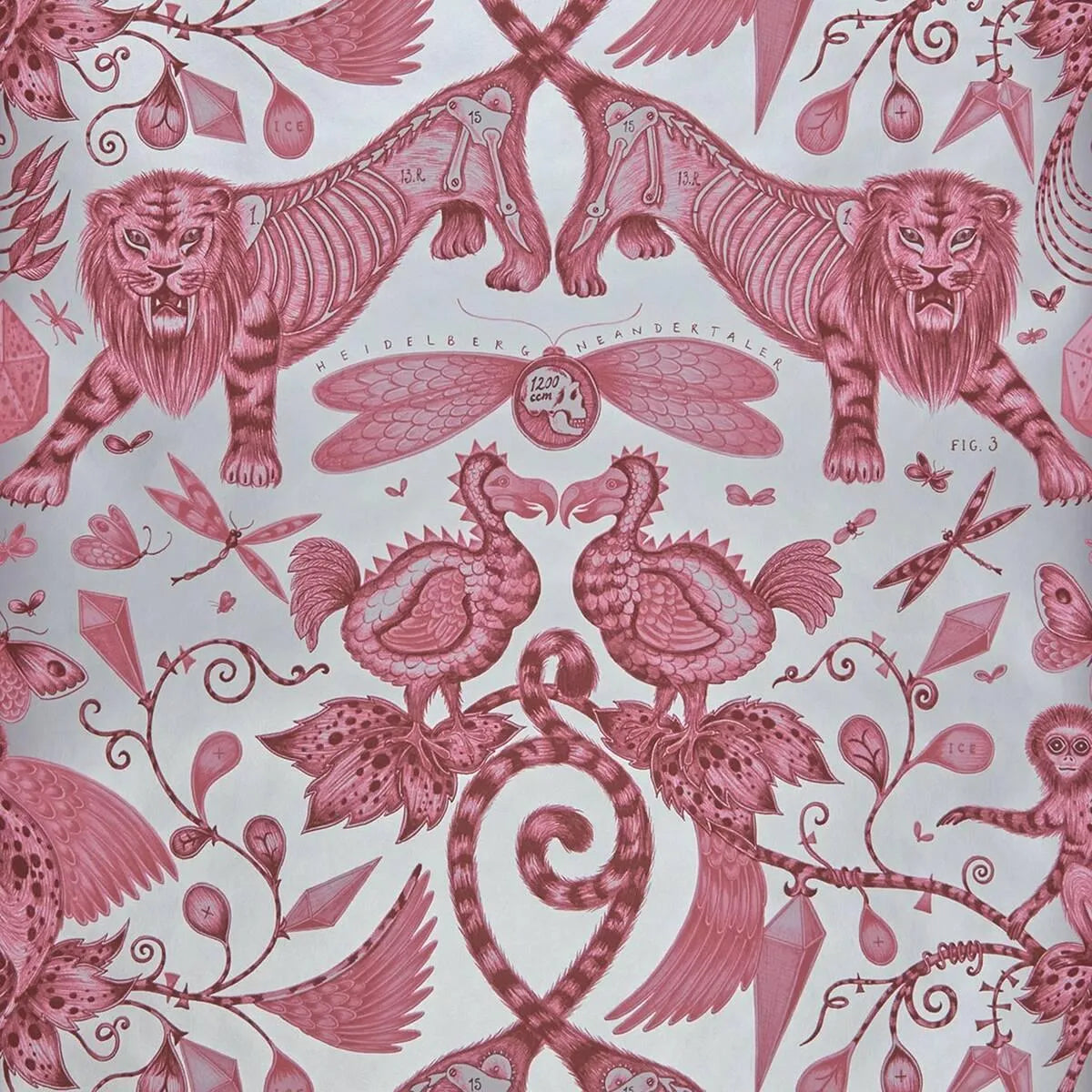 Extinct Wallpaper - Clarke & Clarke X Emma Shipley