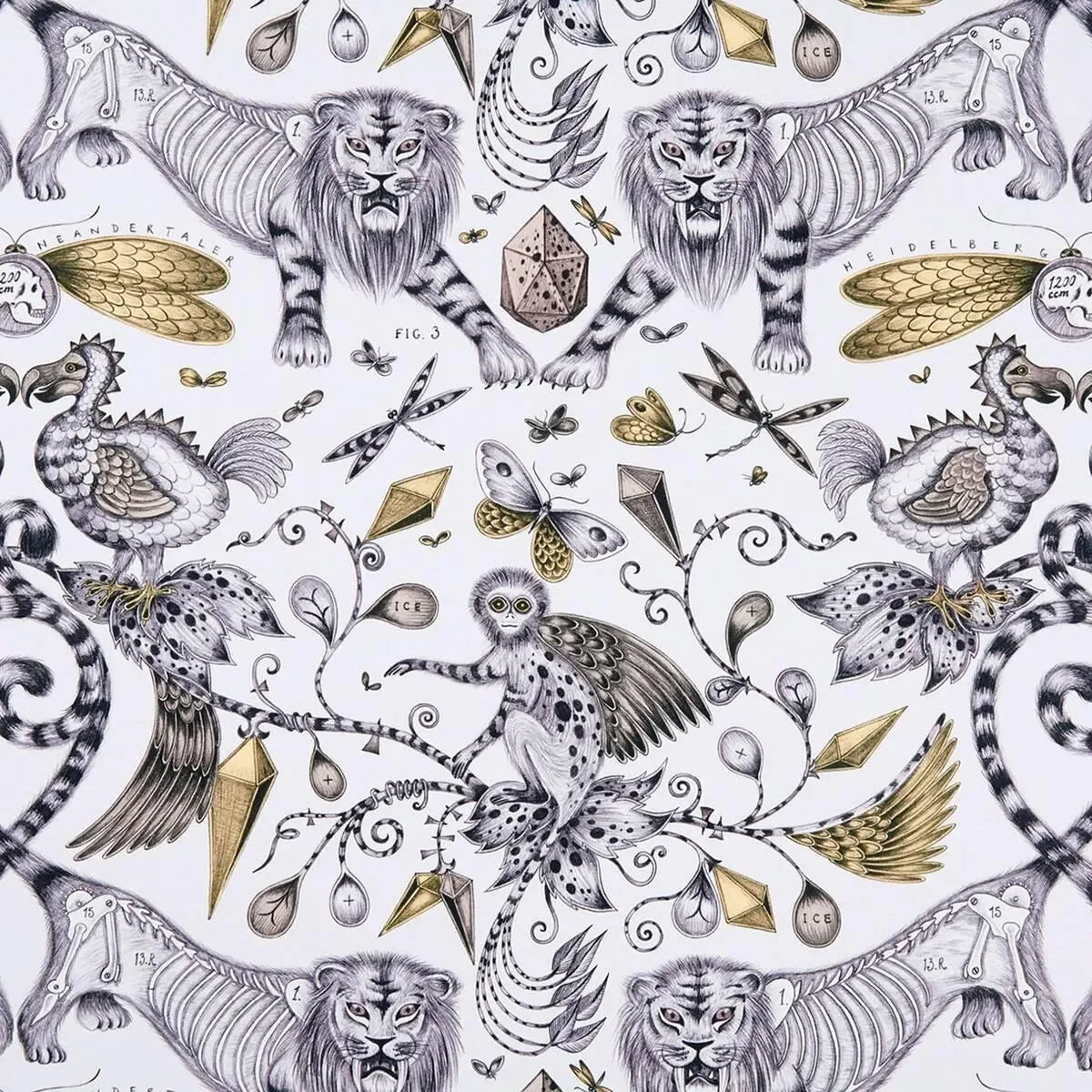 Extinct Fabric - Clarke & Clarke X Emma Shipley
