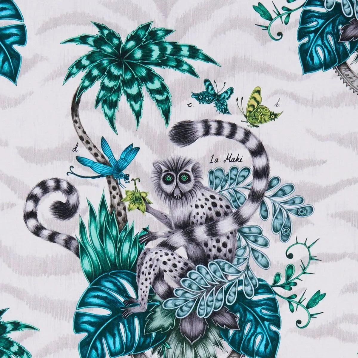 Lemur Fabric - Clarke & Clarke X Emma Shipley