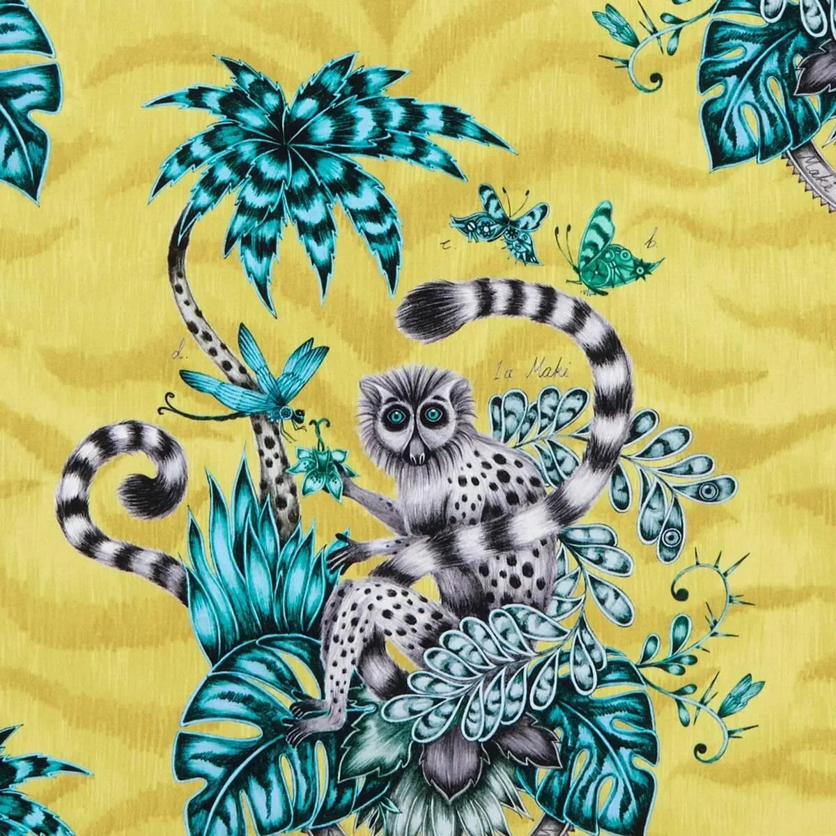 Lemur Fabric - Clarke & Clarke X Emma Shipley
