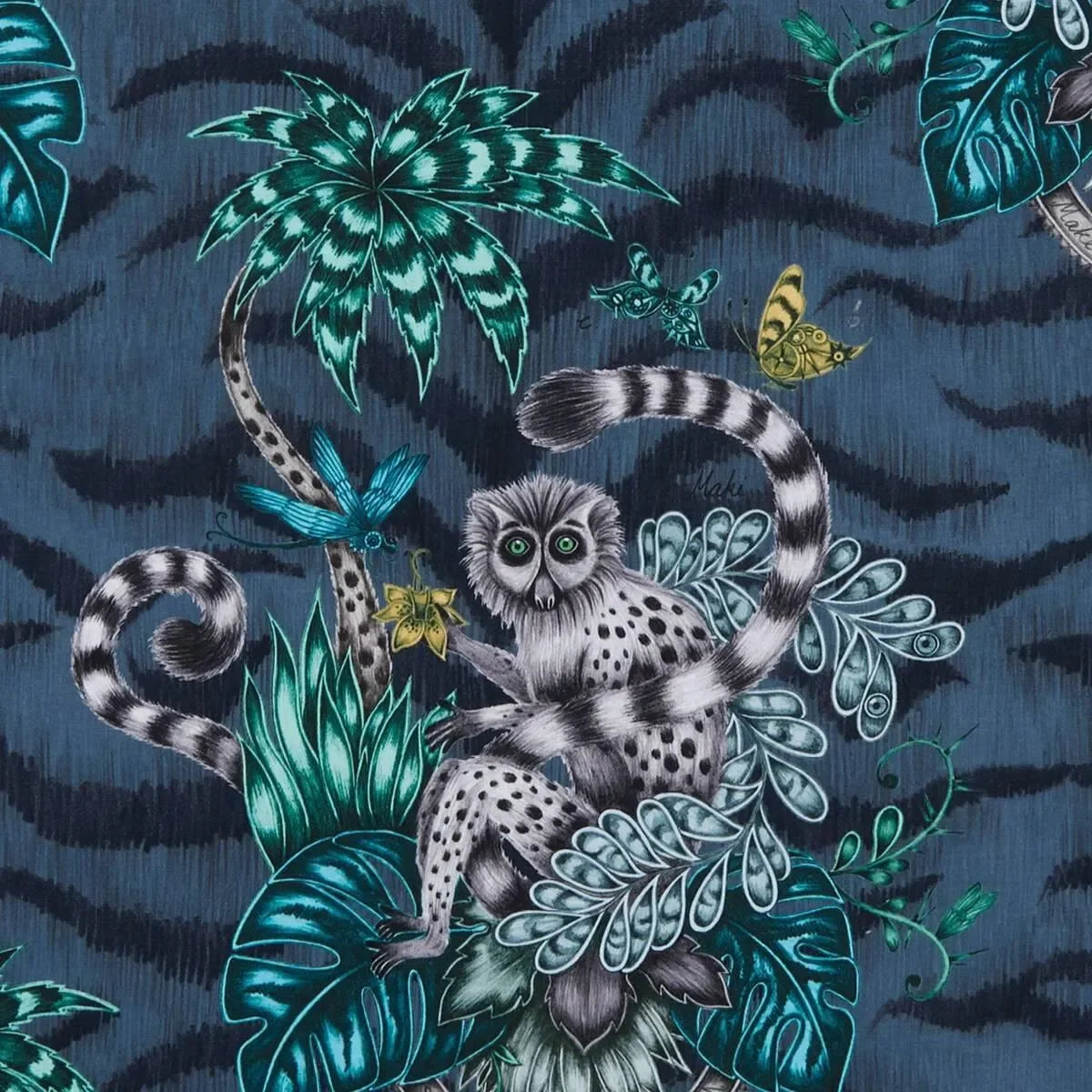 Lemur Fabric - Clarke & Clarke X Emma Shipley