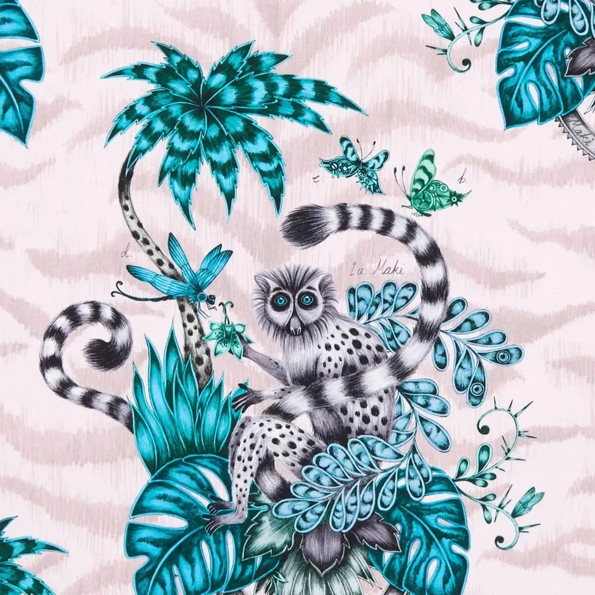 Lemur Fabric - Clarke & Clarke X Emma Shipley