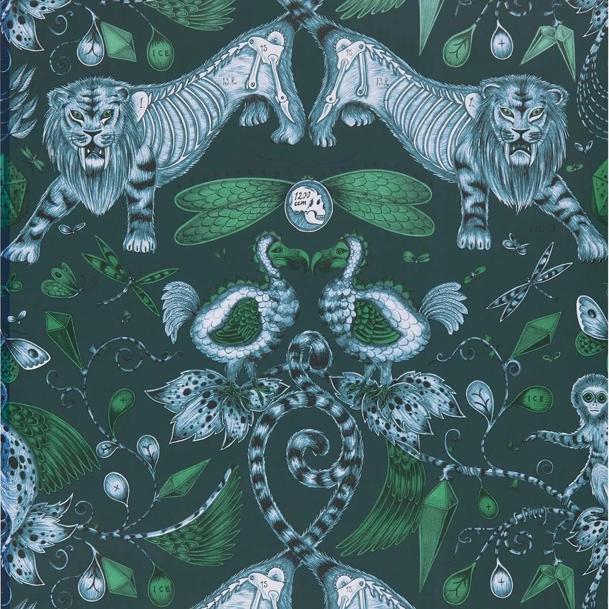 Extinct Wallpaper - Clarke & Clarke X Emma Shipley