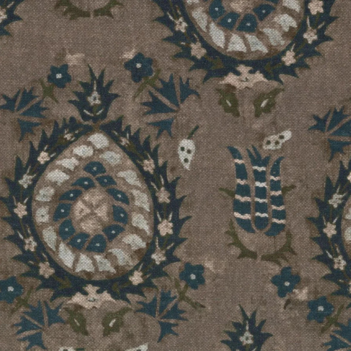 Flourish Dapple Grey Linen Fabric - Mind The Gap