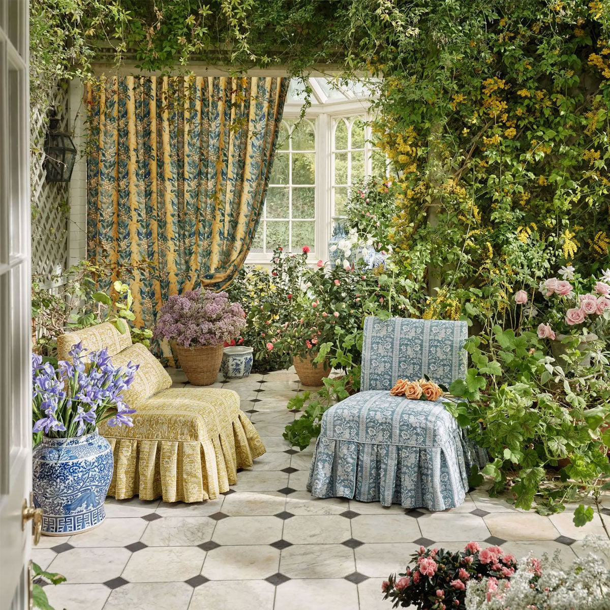 Filigree Bellagio Stripe Indoor Outdoor Fabric - Zoffany X Michael S. Smith