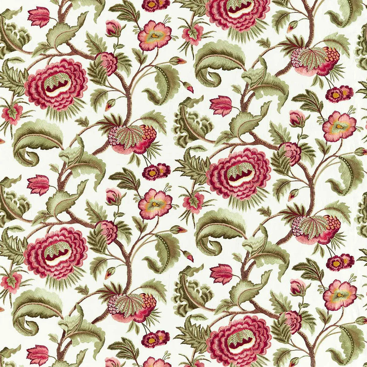 Flame Stitch Tree Fabric - Zoffany