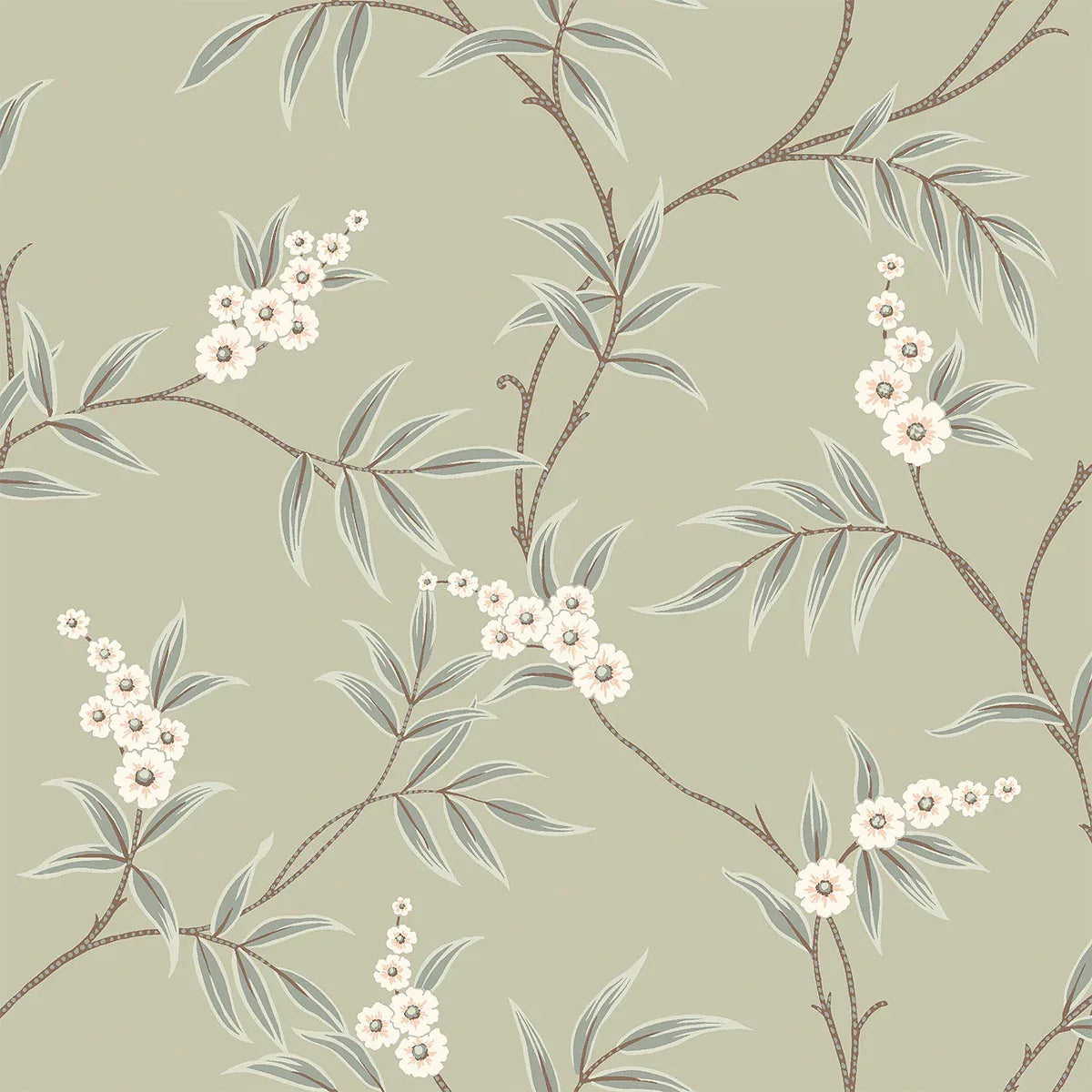 Floral Tree Wallpaper - Borastapeter