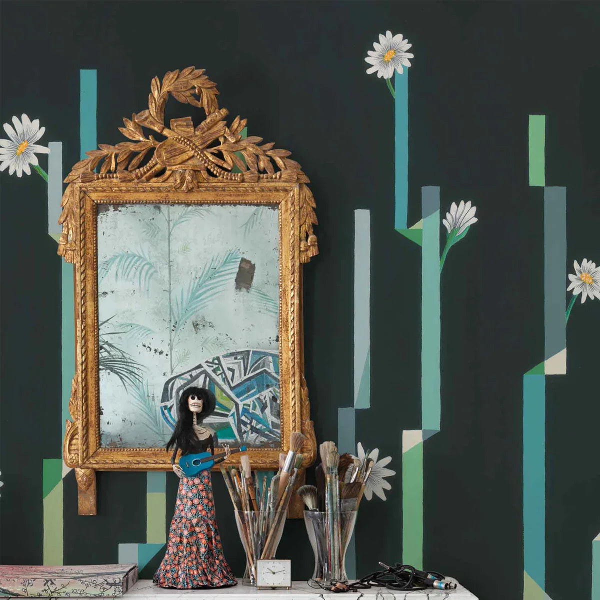 Flor de Cactus Mural Wallpaper - Coordonne