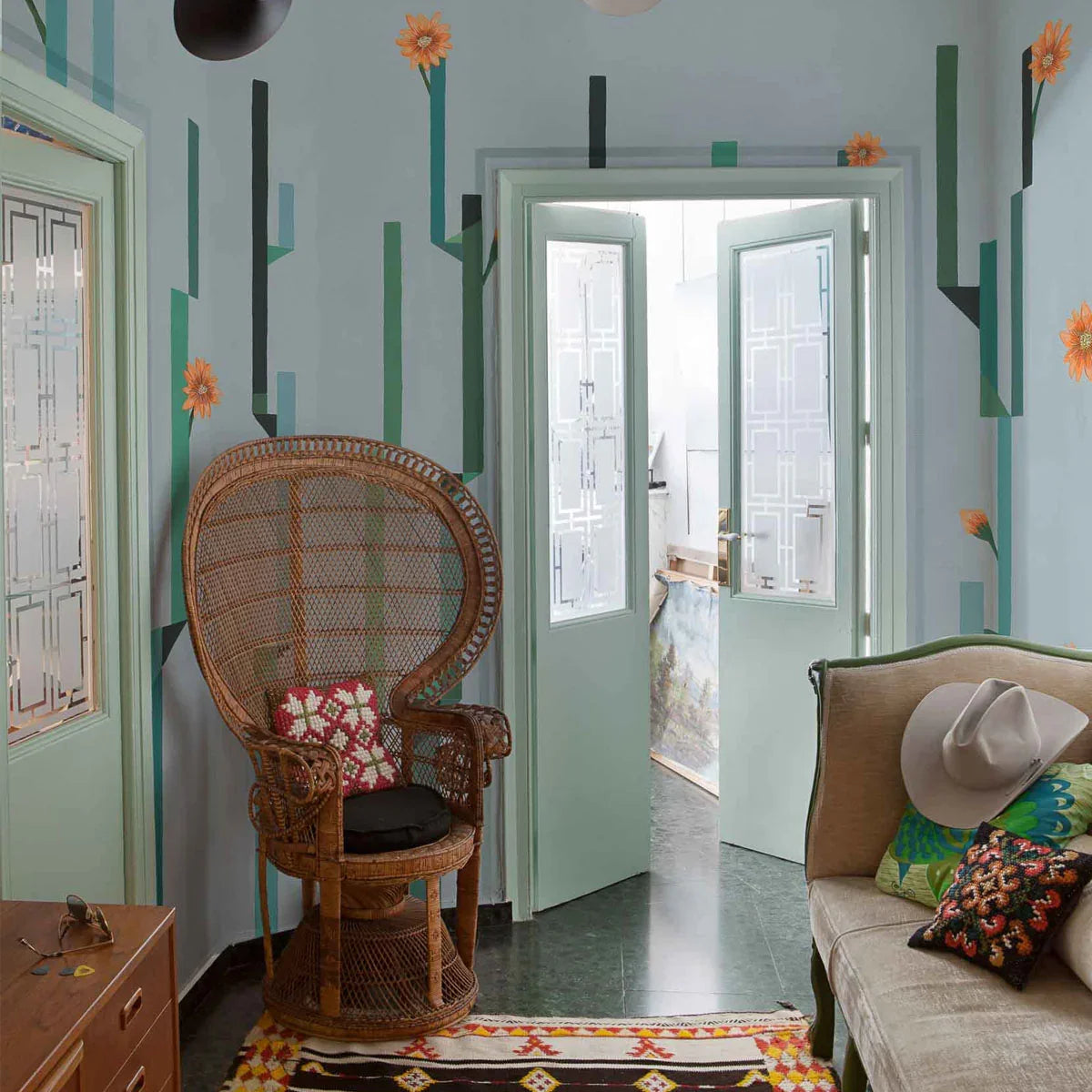 Flor de Cactus Mural Wallpaper - Coordonne