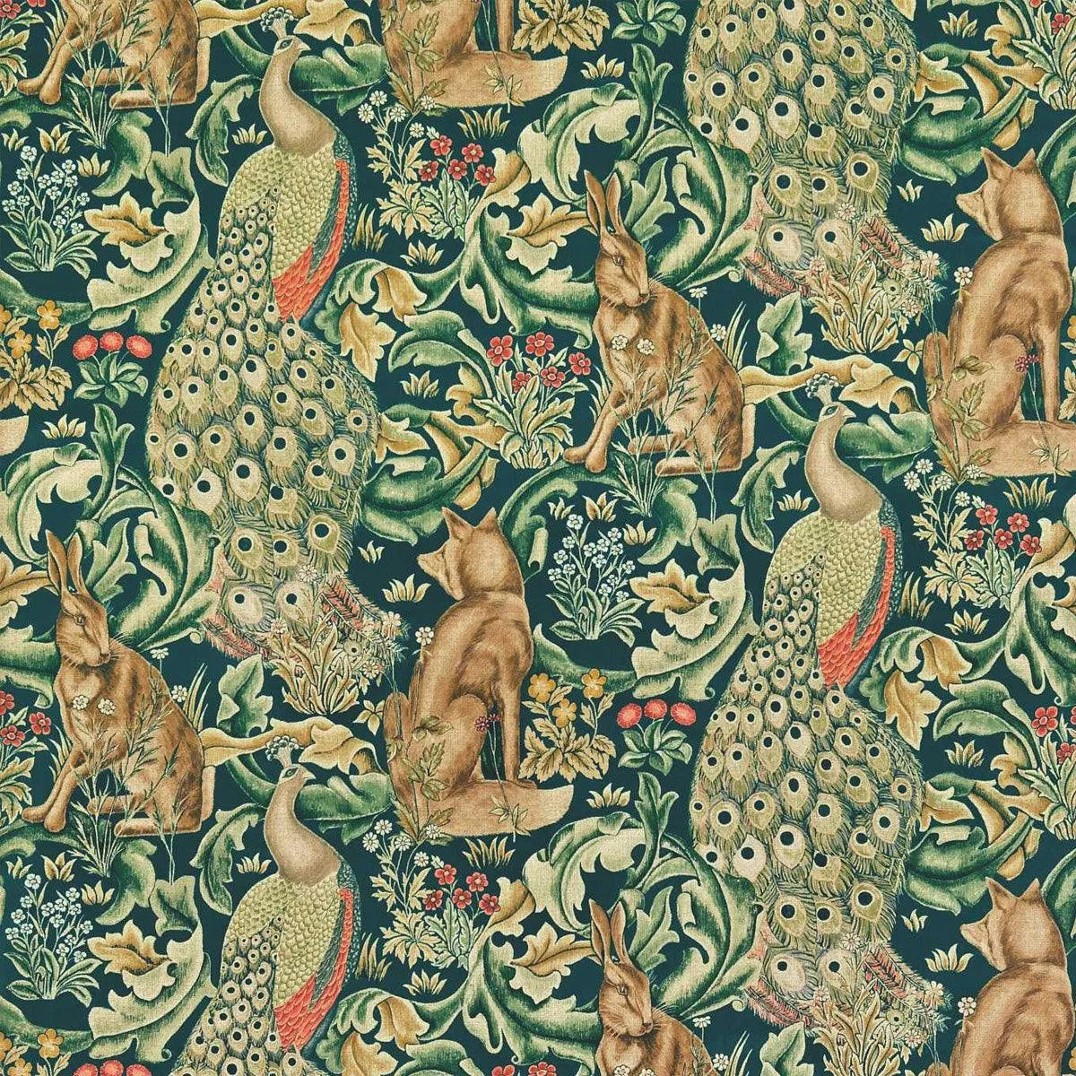 Forest Velvet Fabric - Morris & Co