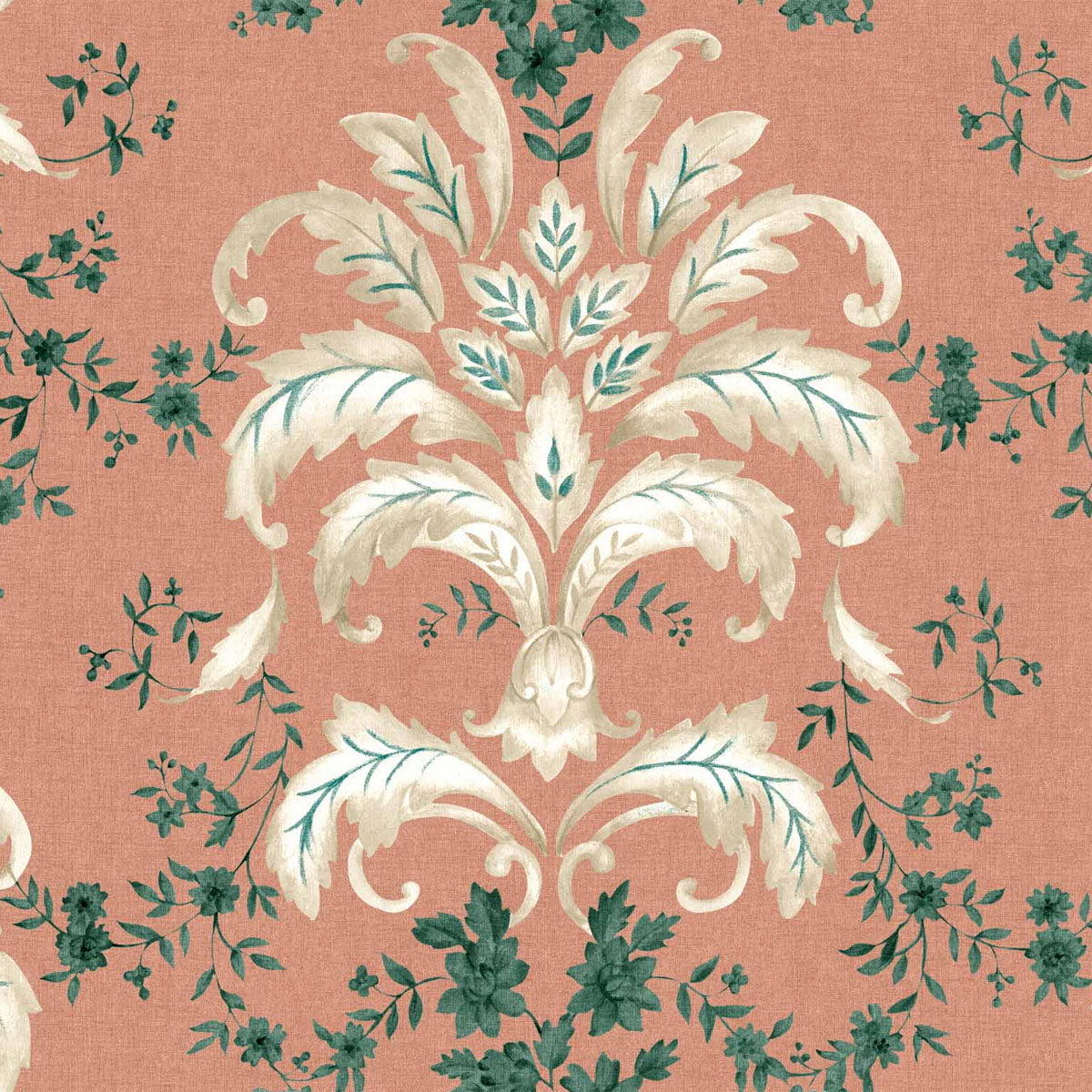 French Damask Wallpaper - Coordonne