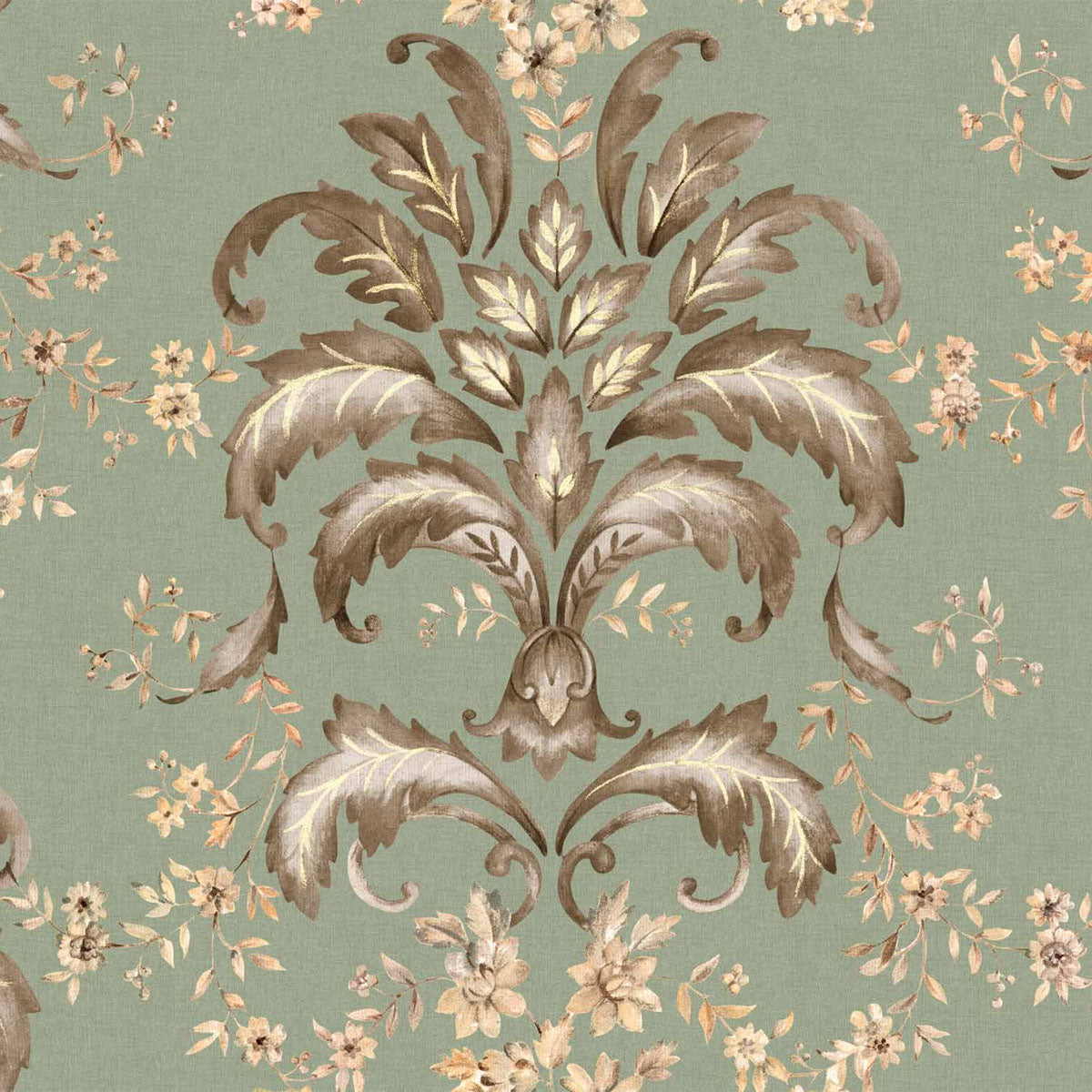 French Damask Wallpaper - Coordonne