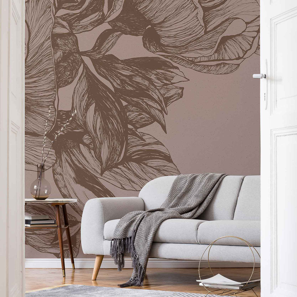 Giant Peonies Mural Wallpaper - Coordonne