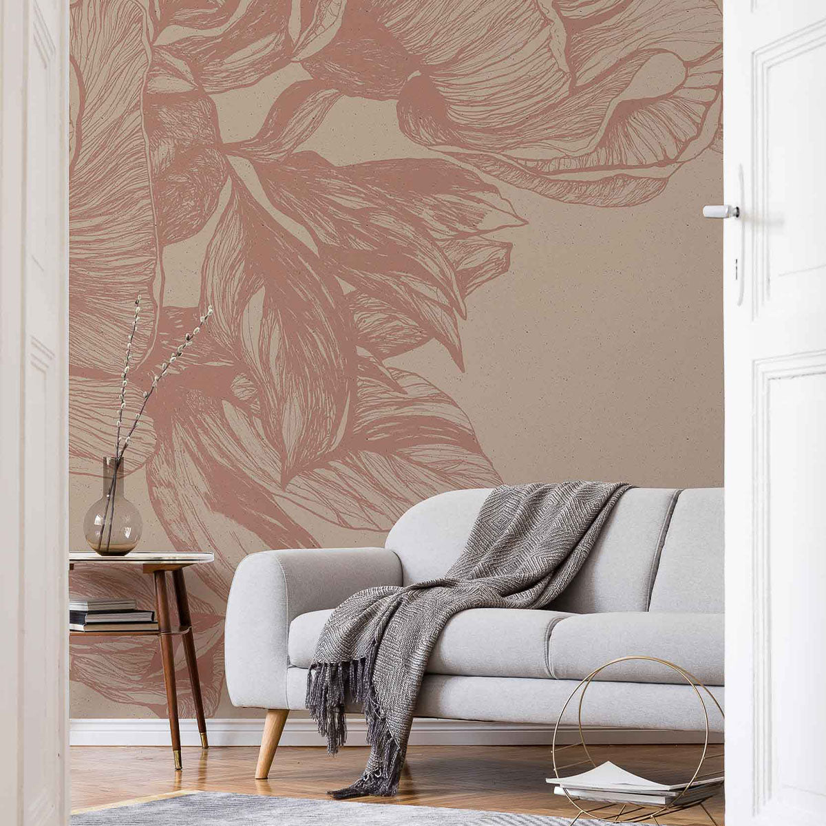 Giant Peonies Mural Wallpaper - Coordonne