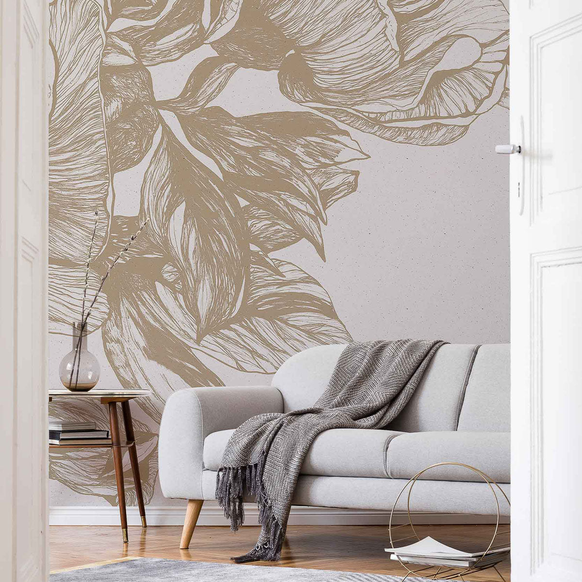 Giant Peonies Mural Wallpaper - Coordonne