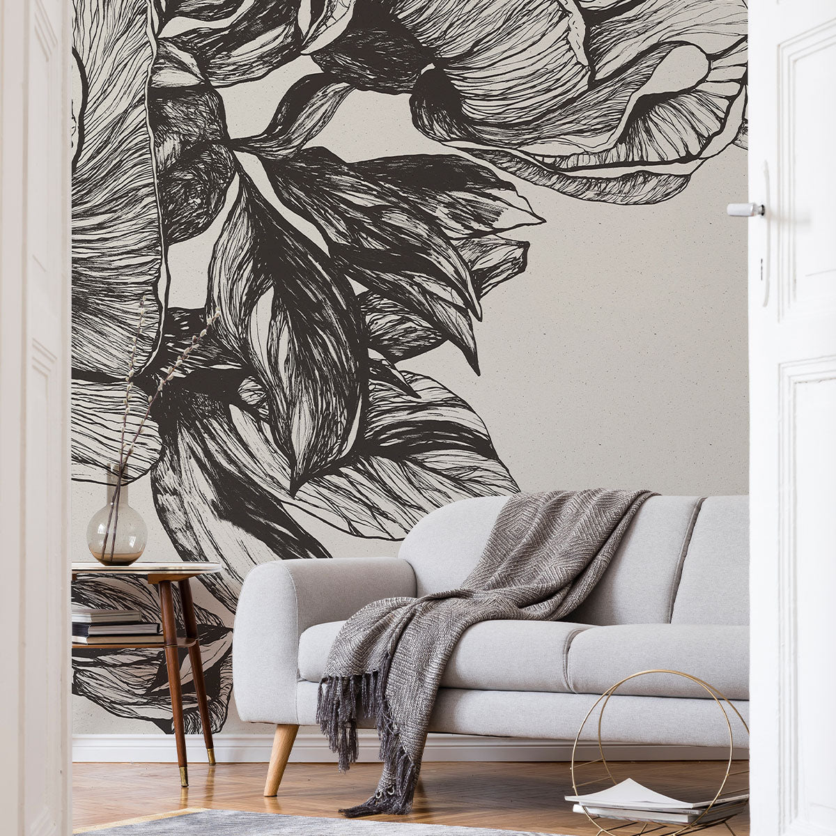 Giant Peonies Mural Wallpaper - Coordonne