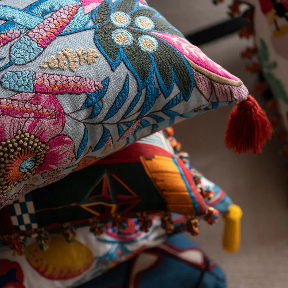 Giardino Segreto Embroidery Cushion - Mind The Gap