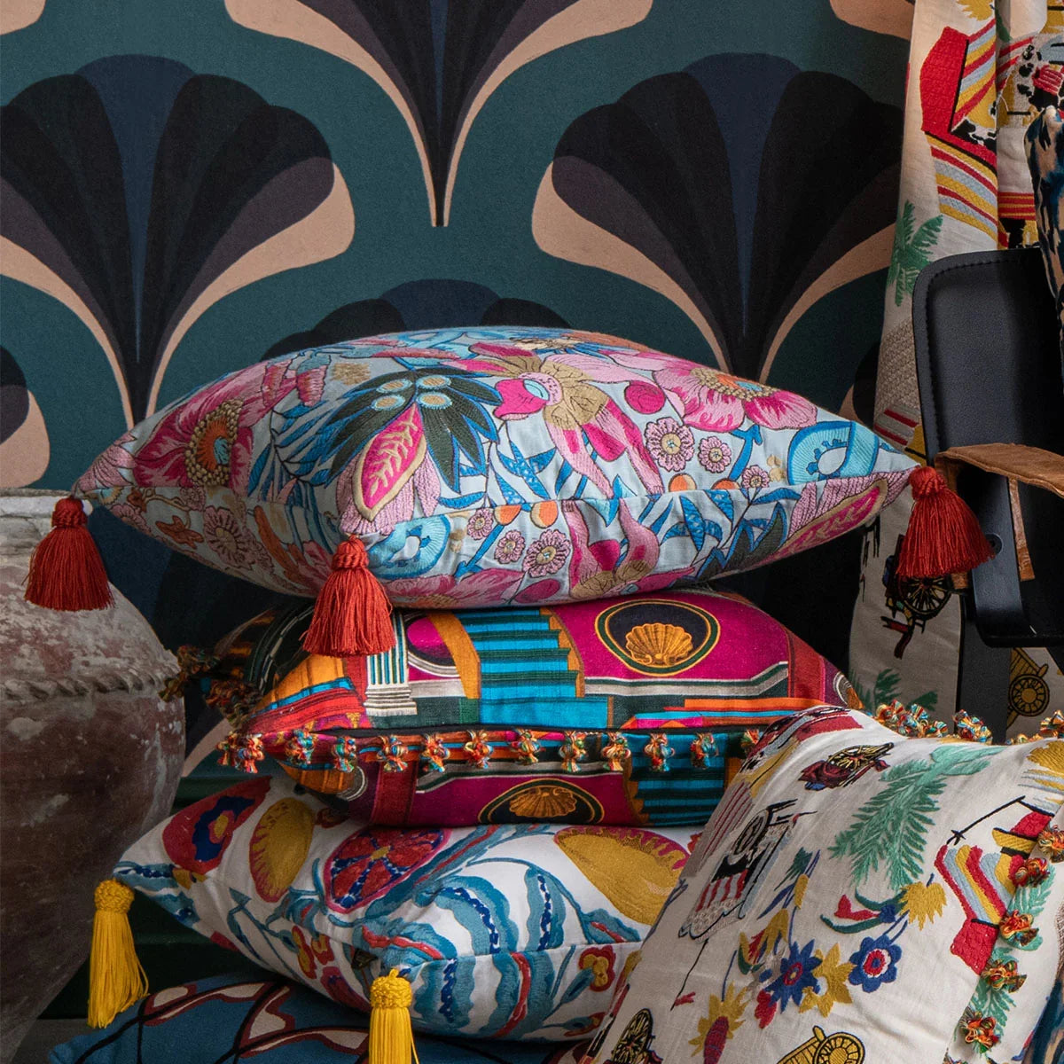 Giardino Segreto Embroidery Cushion - Mind The Gap