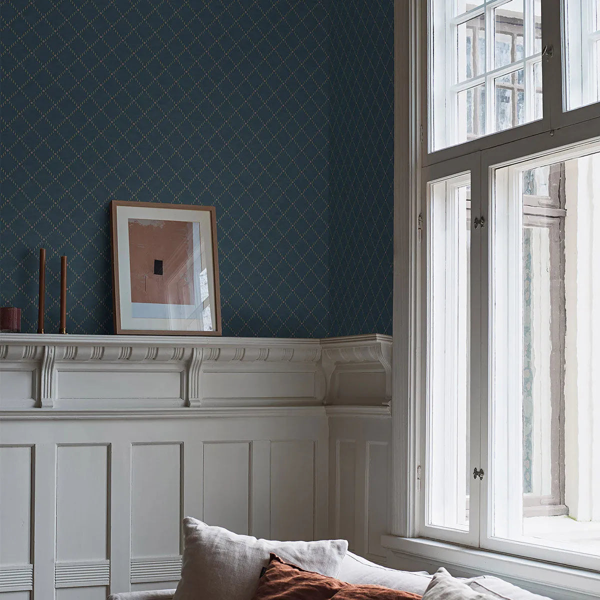 Golden Trellis Wallpaper - Borastapeter